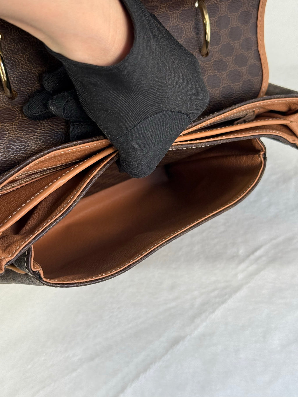CELINE Macadam Kelly 2-way Handbag