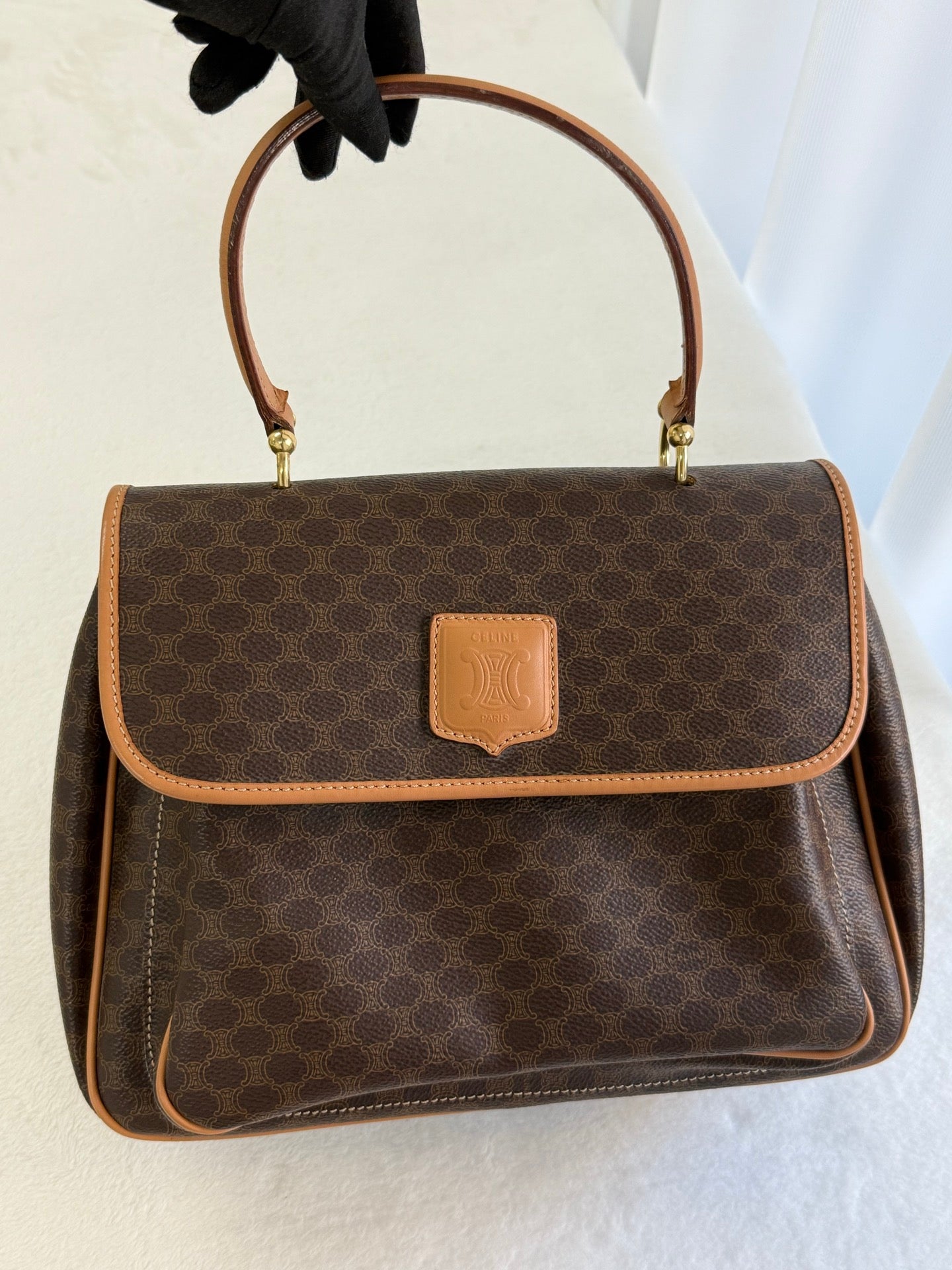 CELINE Macadam Kelly 2-way Handbag