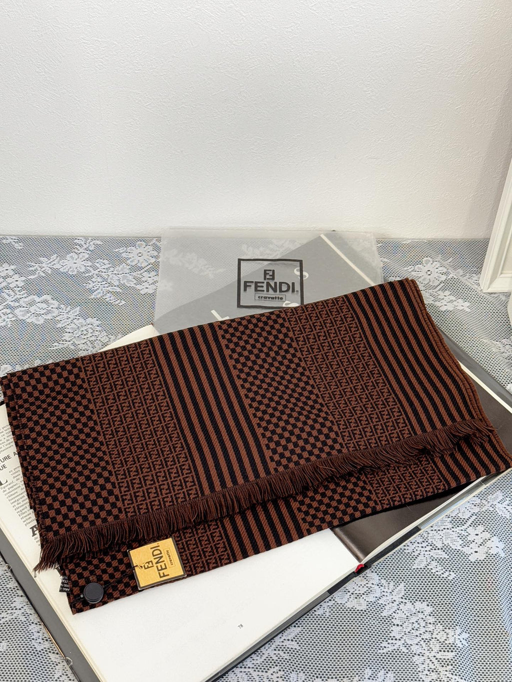 FENDI Zucchino Wool Scarf