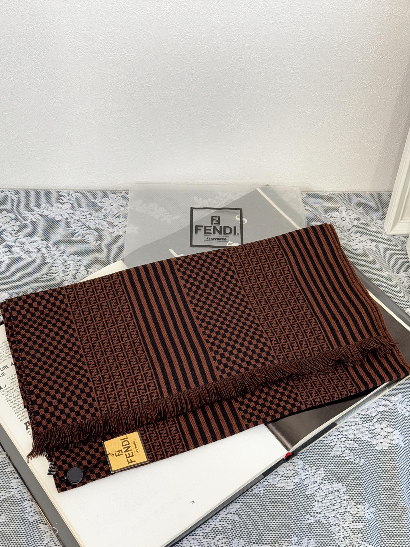 FENDI Zucchino Wool Scarf