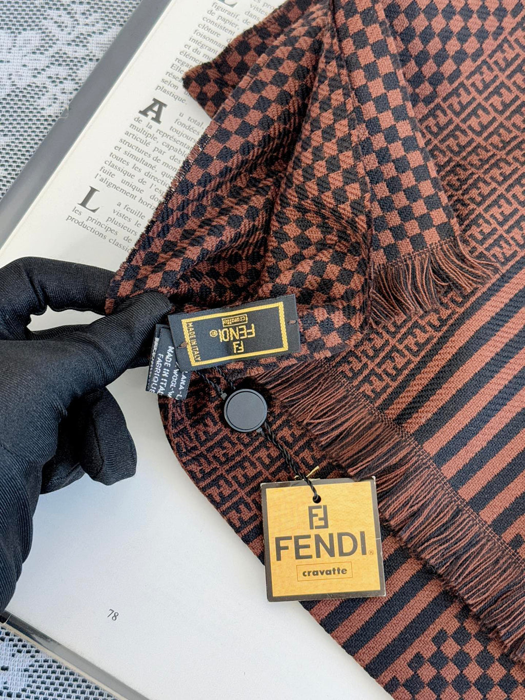 FENDI Zucchino Wool Scarf