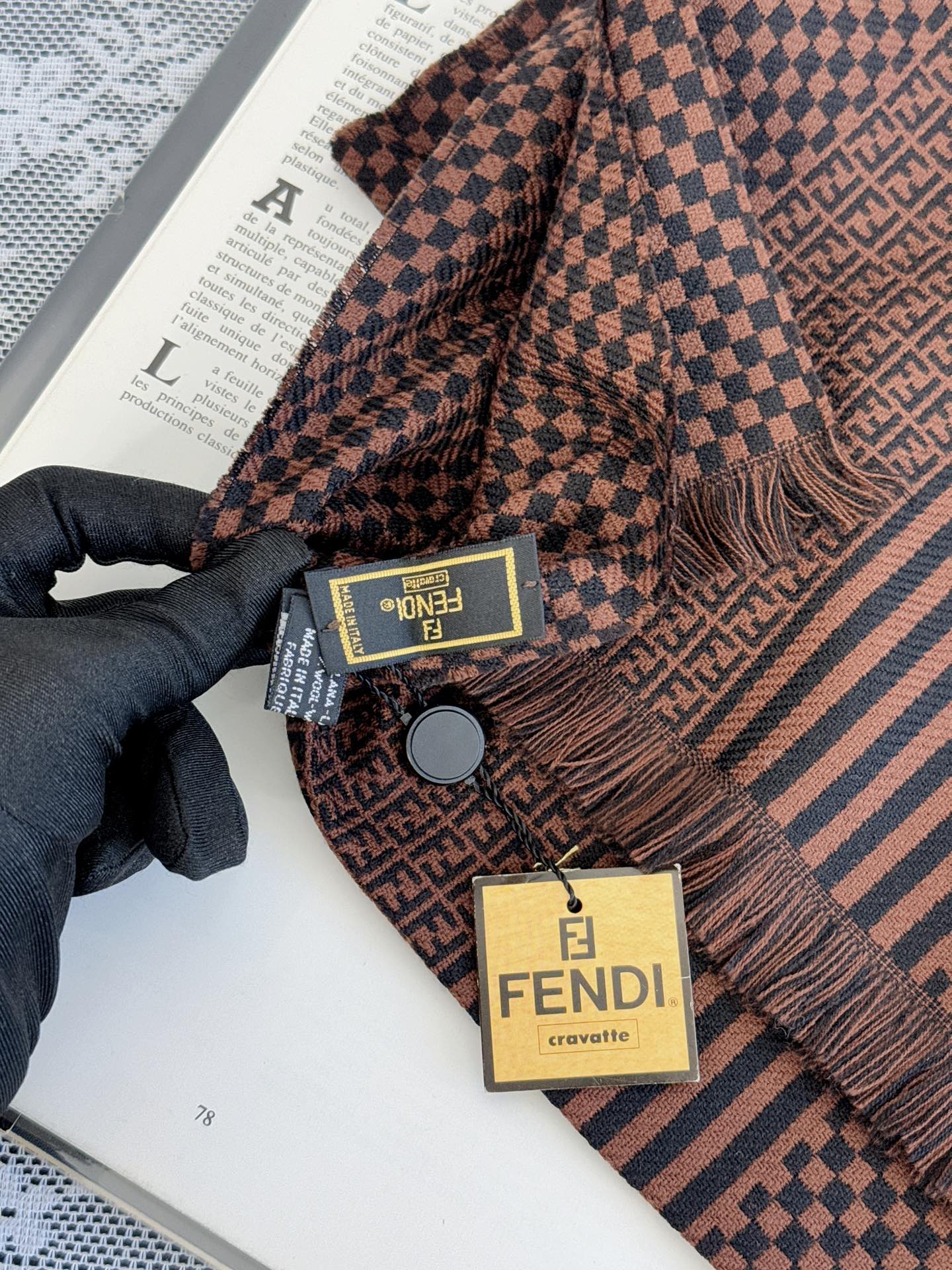 FENDI Zucchino Wool Scarf