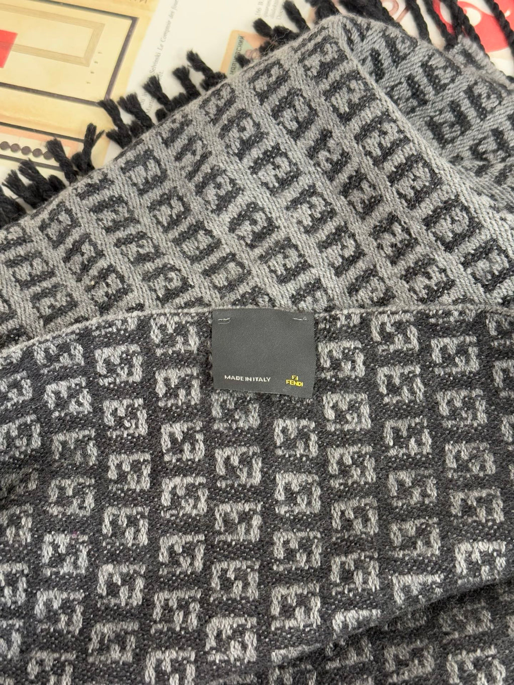 FENDI Zucchino Wool Scarf