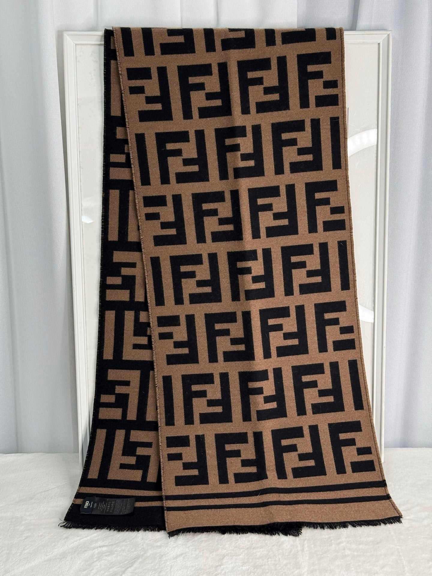 FENDI Zucca Double-side Wool Scarf