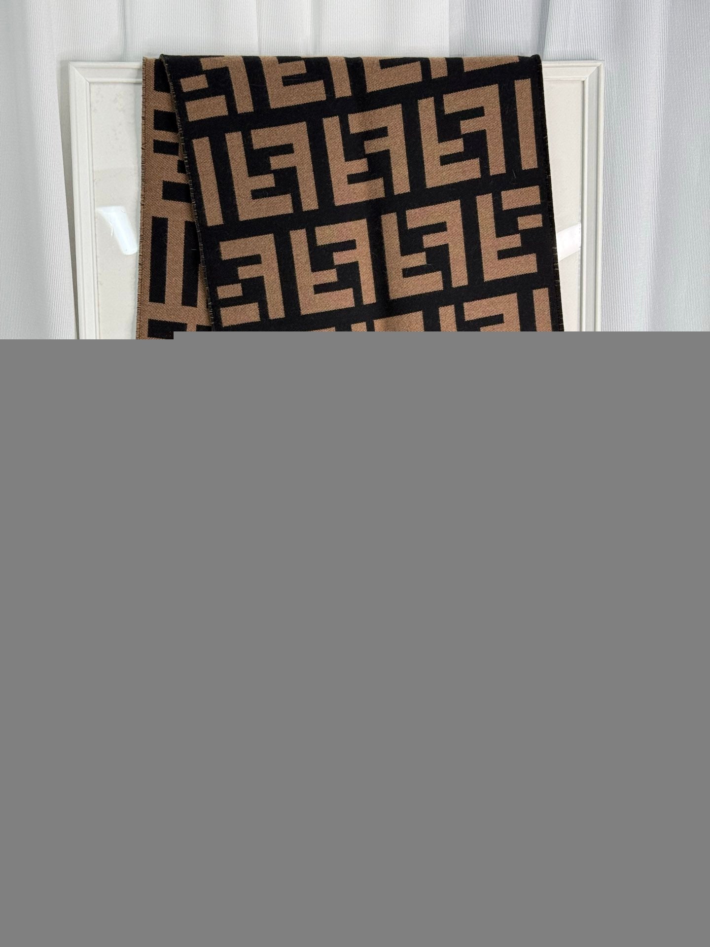 FENDI Zucca Double-side Wool Scarf