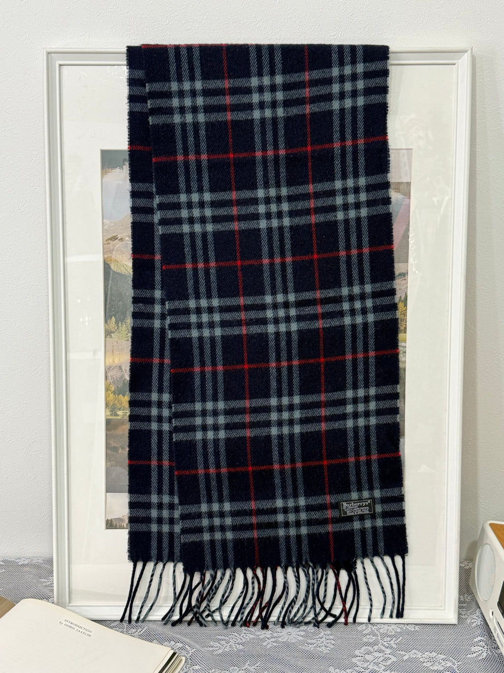 BURBERRY Check Wool Scarf