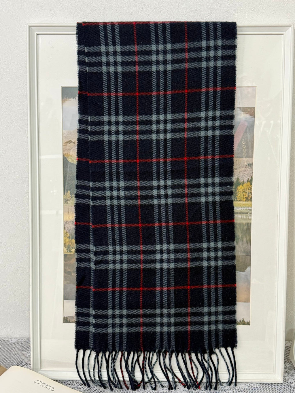 BURBERRY Check Wool Scarf