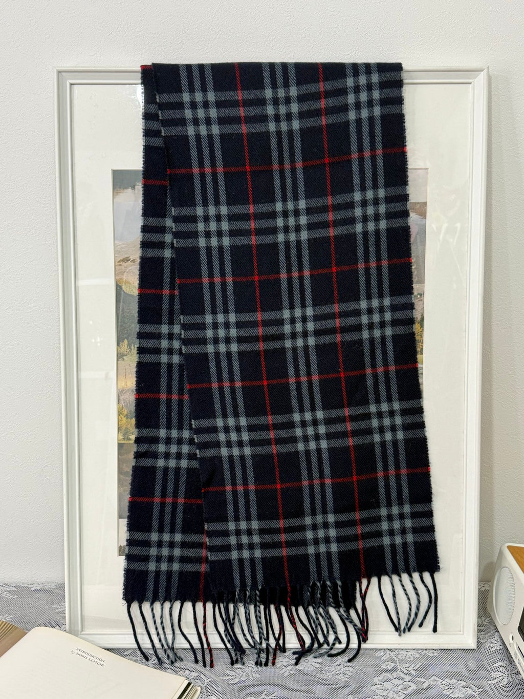 BURBERRY Check Wool Scarf