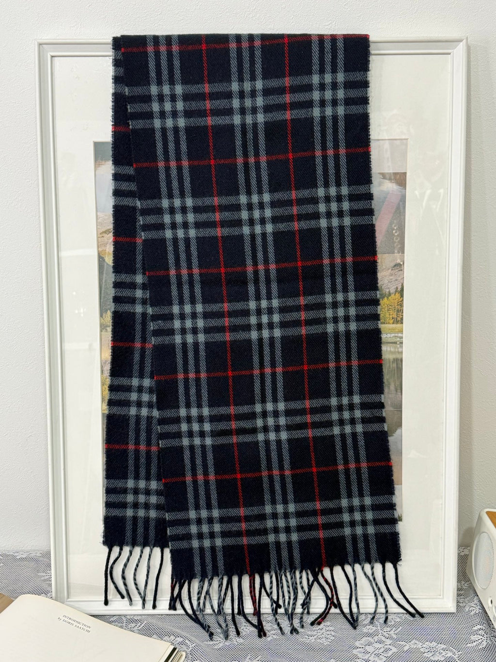 BURBERRY Check Wool Scarf
