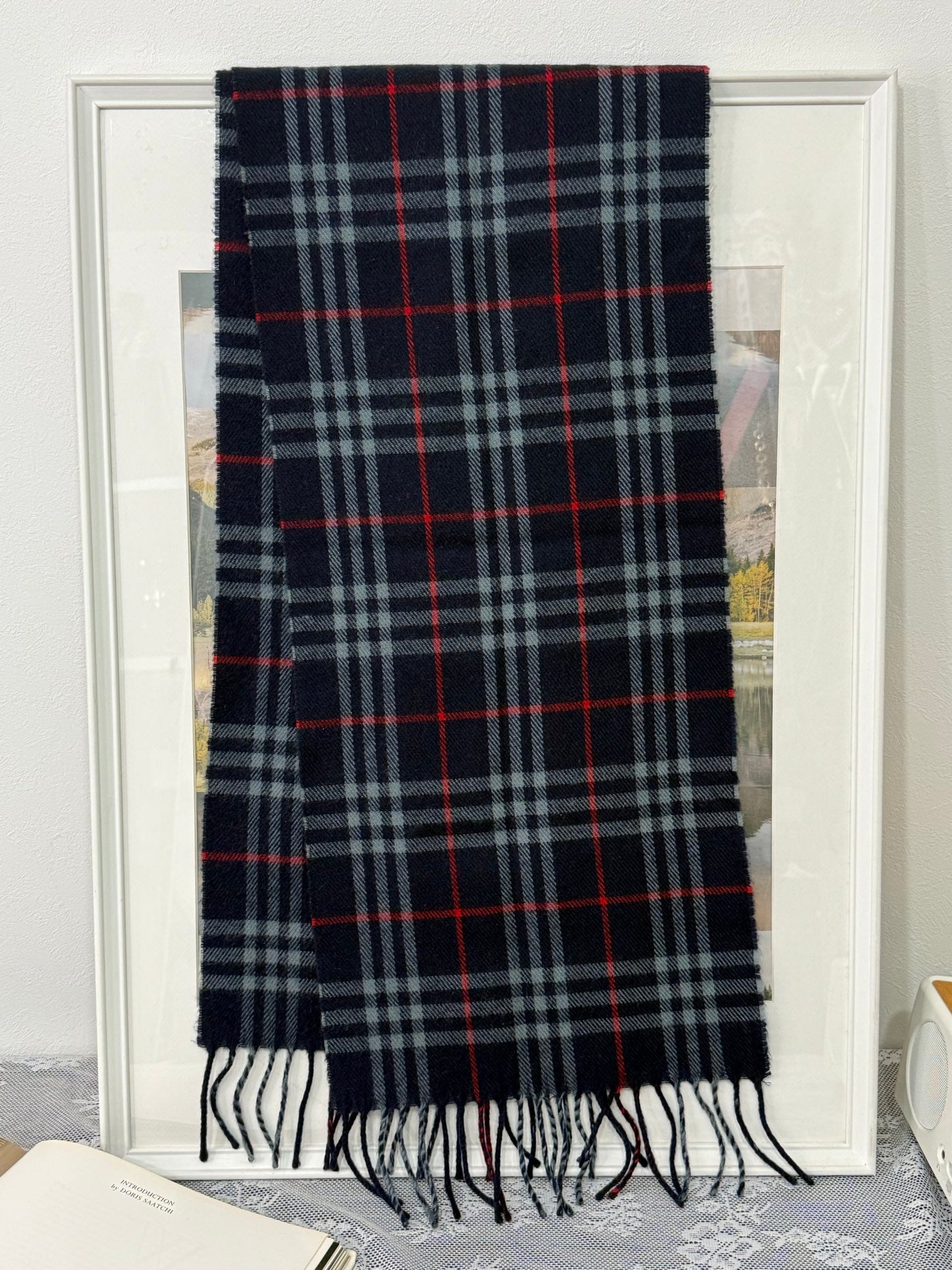 BURBERRY Check Wool Scarf