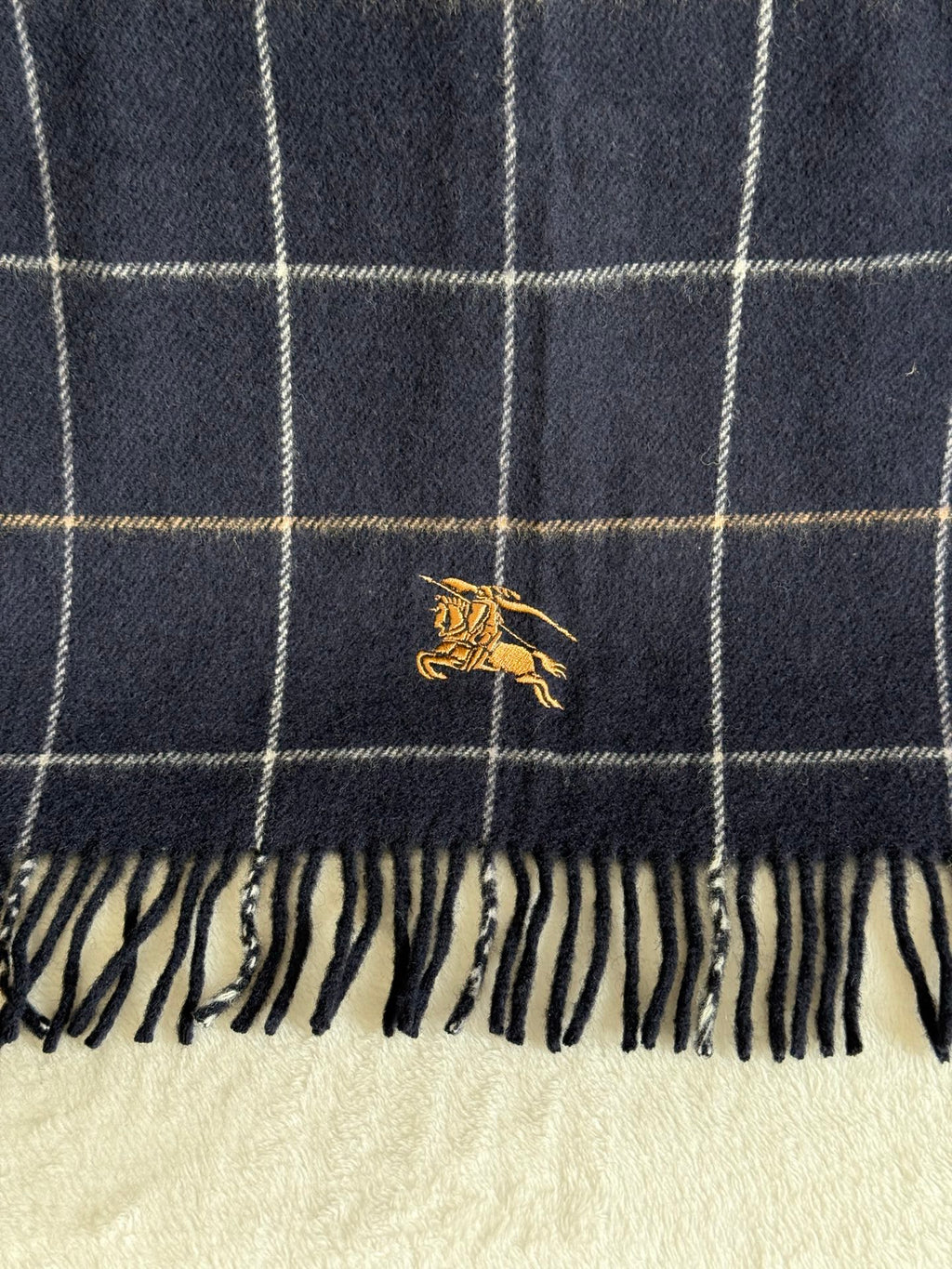 BURBERRY Check Wool Scarf