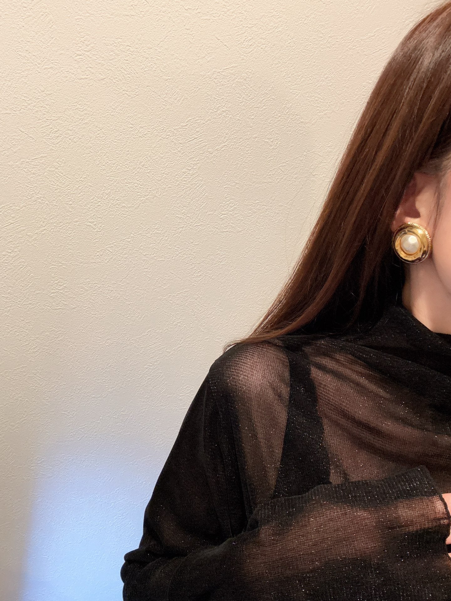 CHANEL Pearl Clip on Earring