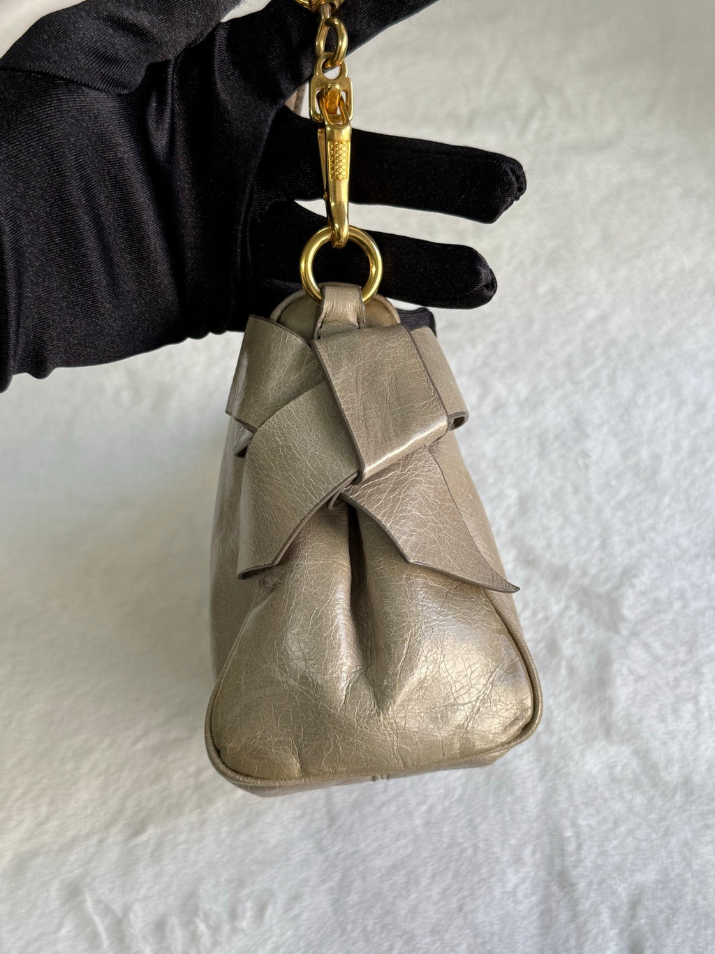 MIUMIU Leather Bow Shoulder Bag