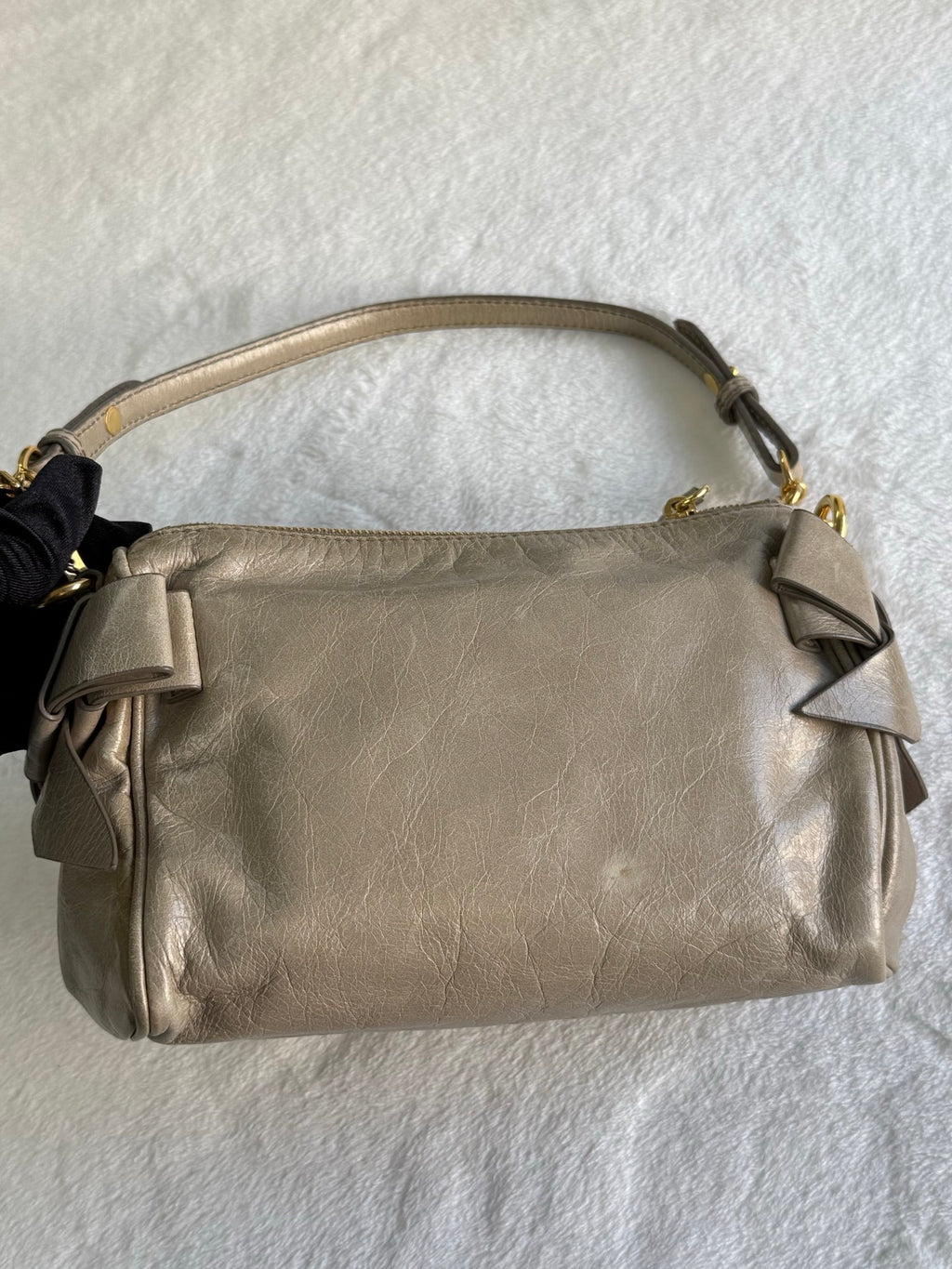 MIUMIU Leather Bow Shoulder Bag