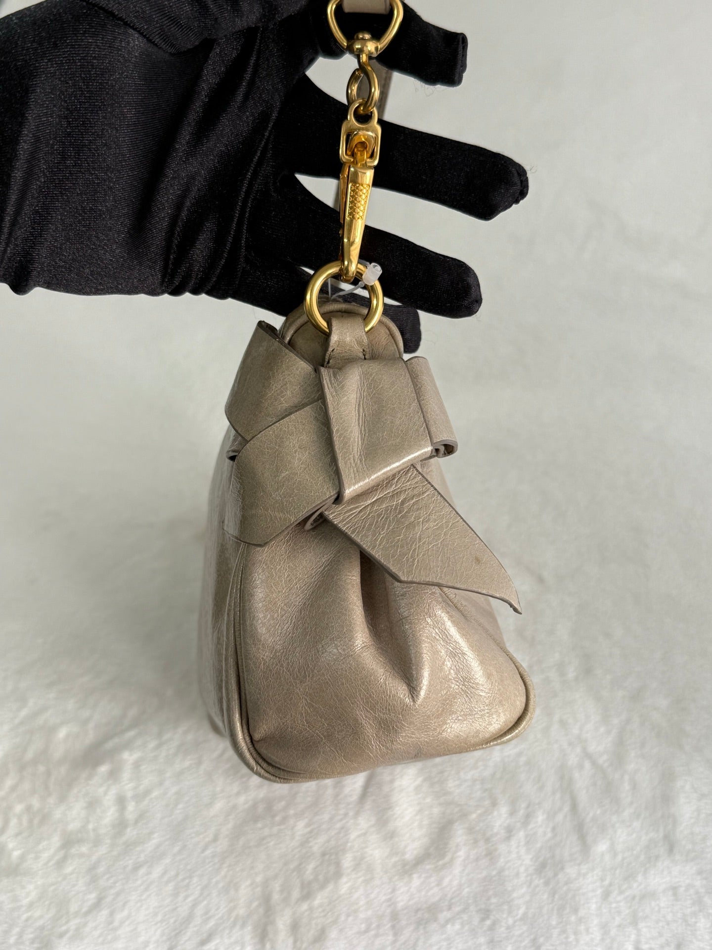 MIUMIU Leather Bow Shoulder Bag