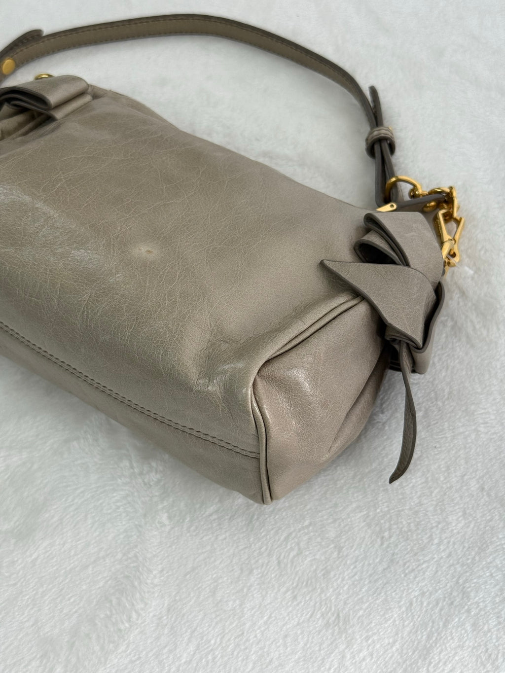 MIUMIU Leather Bow Shoulder Bag