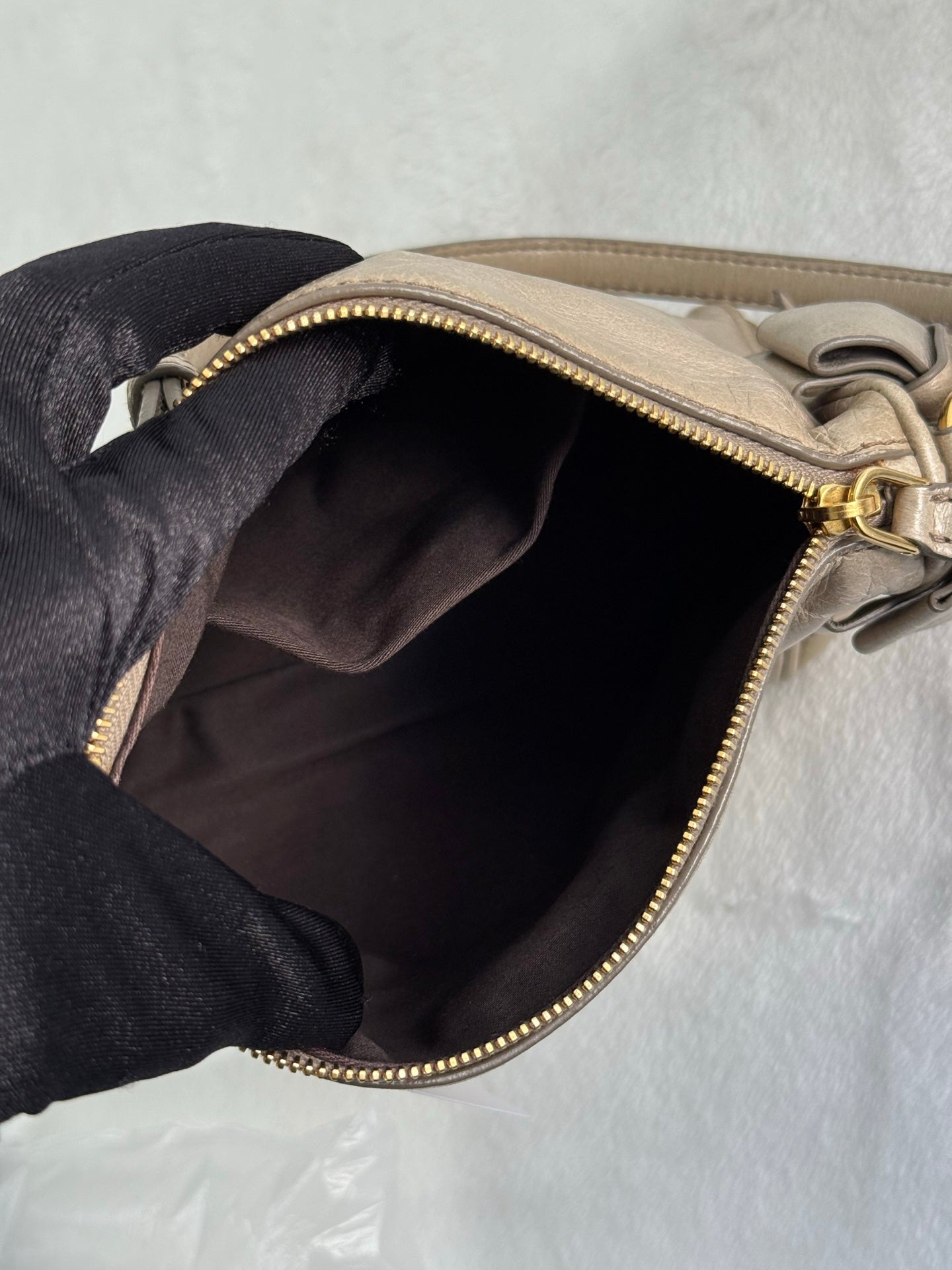 MIUMIU Leather Bow Shoulder Bag