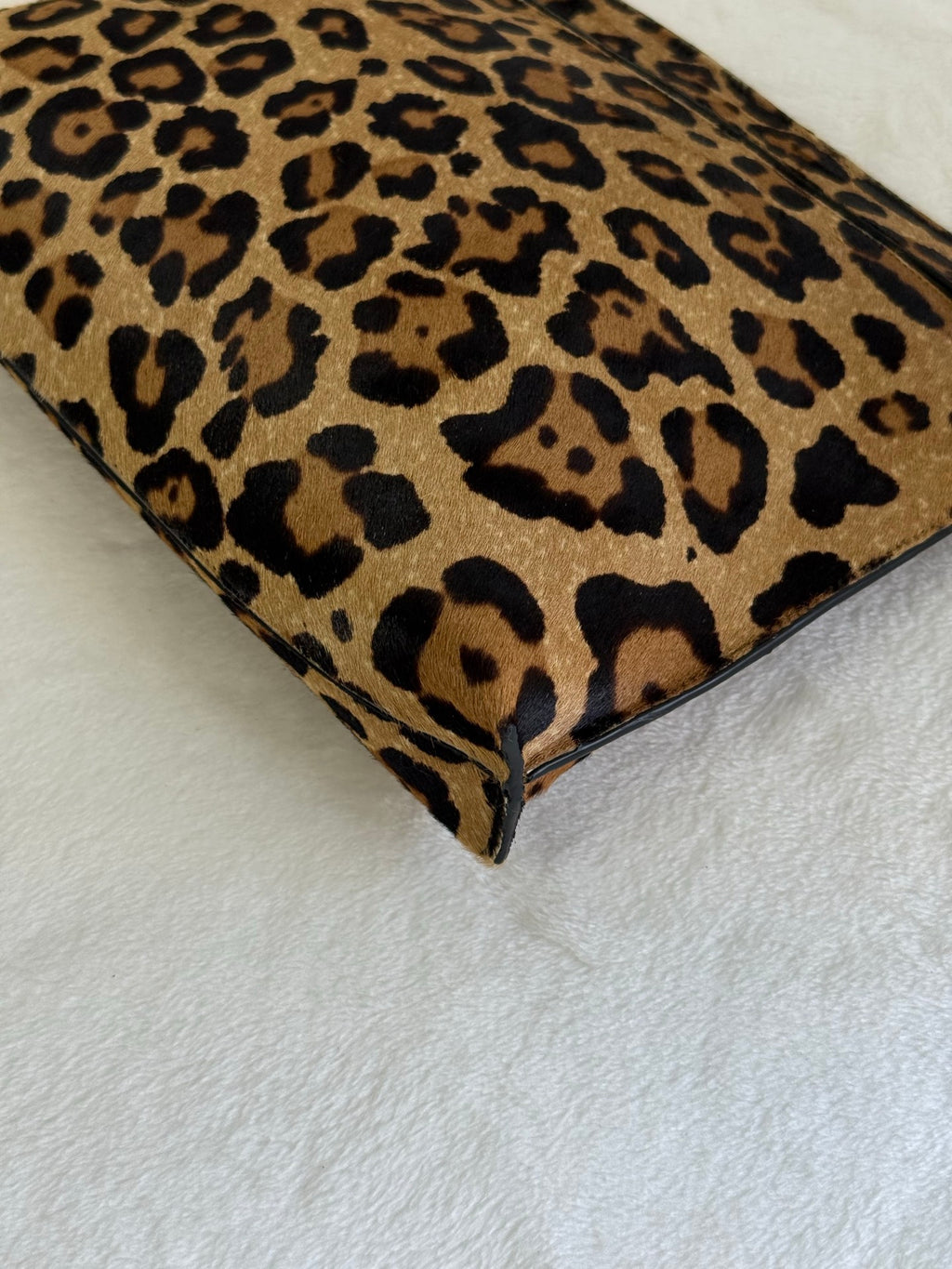LOEWE Pony-hair leopard print clutch