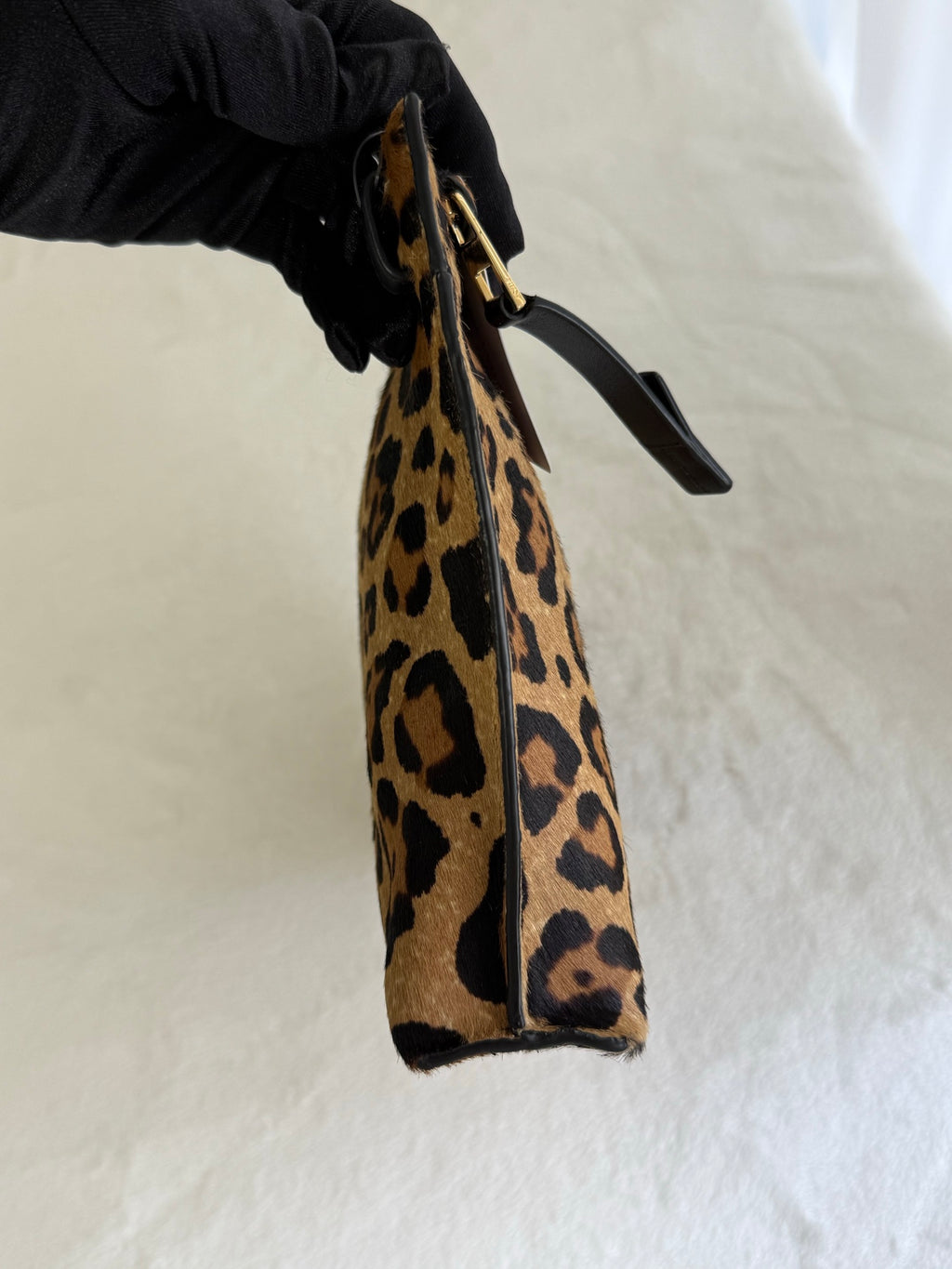 LOEWE Pony-hair leopard print clutch
