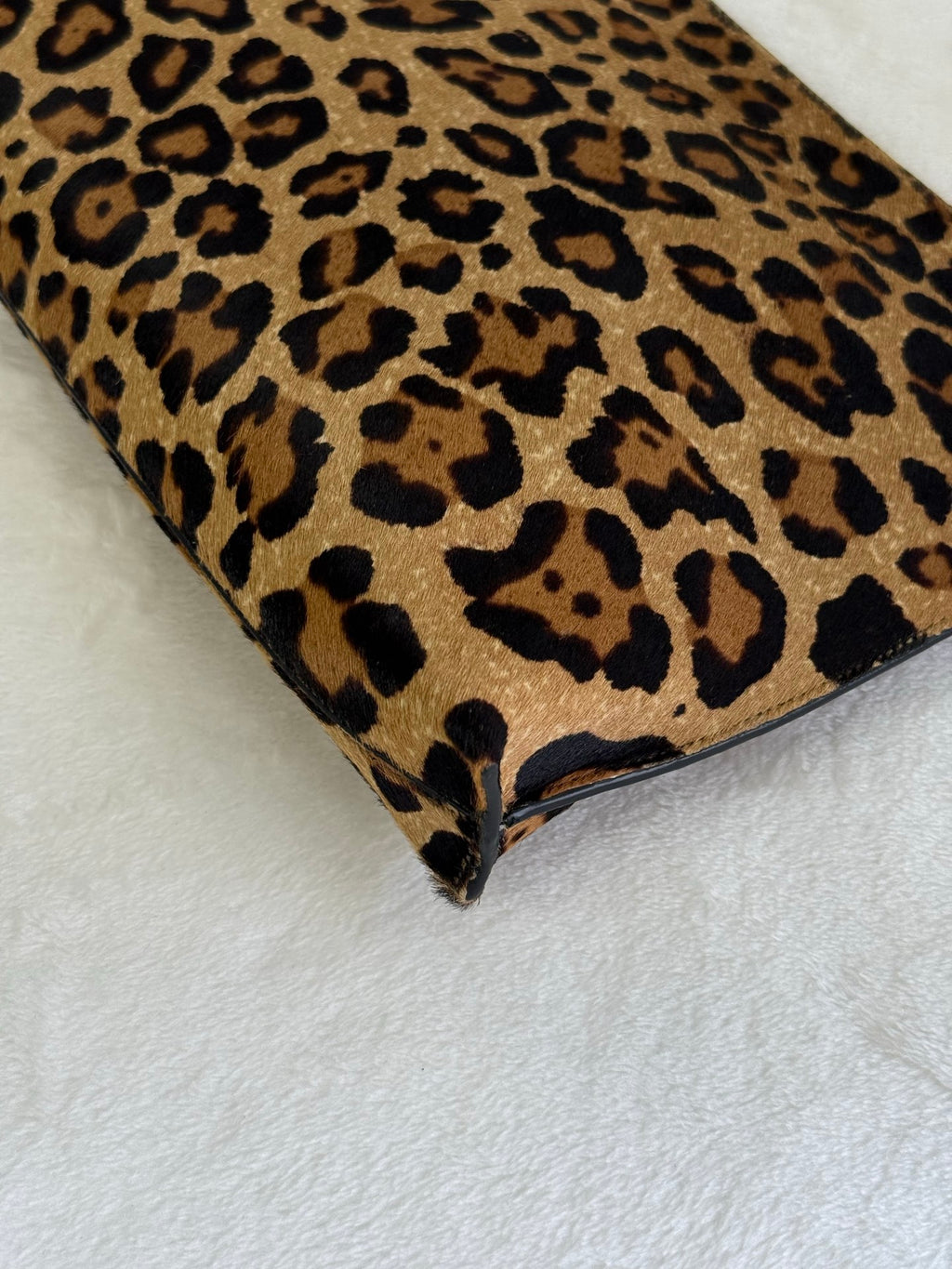 LOEWE Pony-hair leopard print clutch
