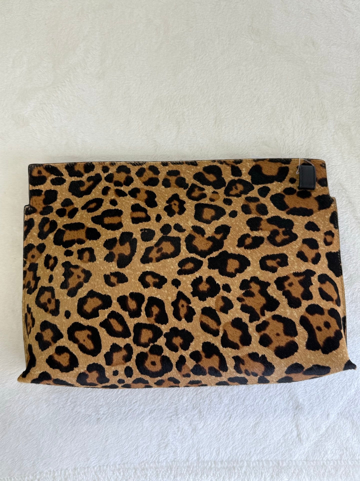 LOEWE Pony-hair leopard print clutch