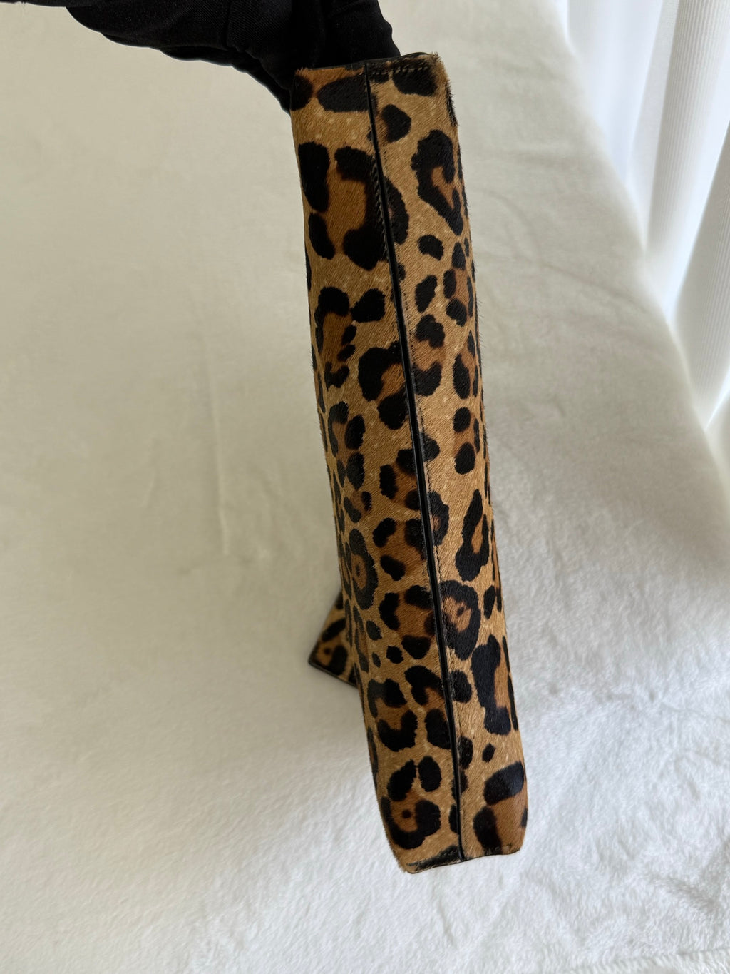 LOEWE Pony-hair leopard print clutch