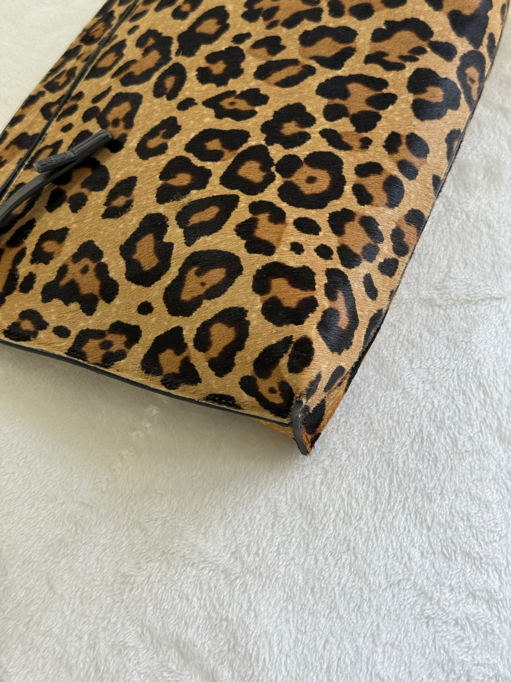 LOEWE Pony-hair leopard print clutch