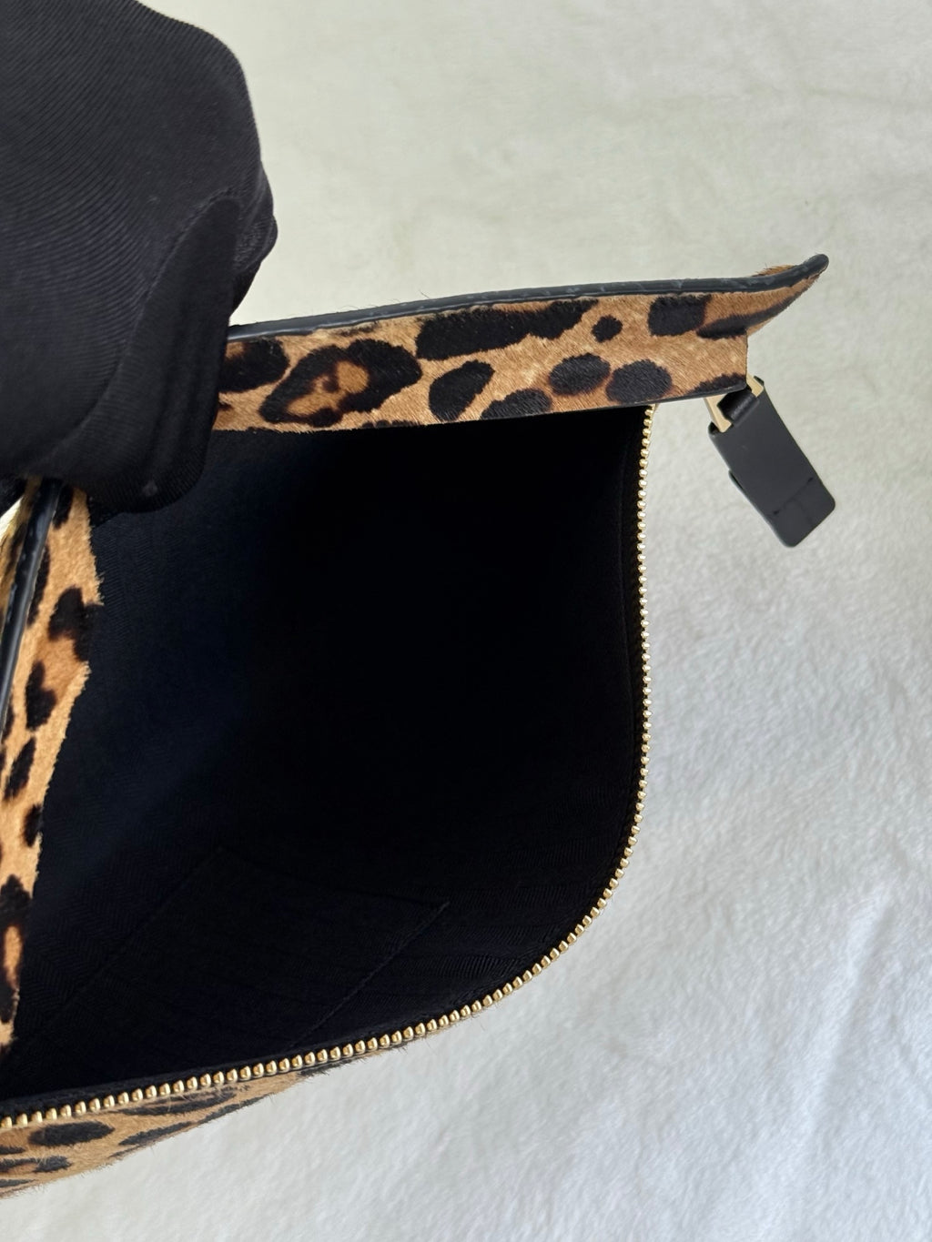 LOEWE Pony-hair leopard print clutch