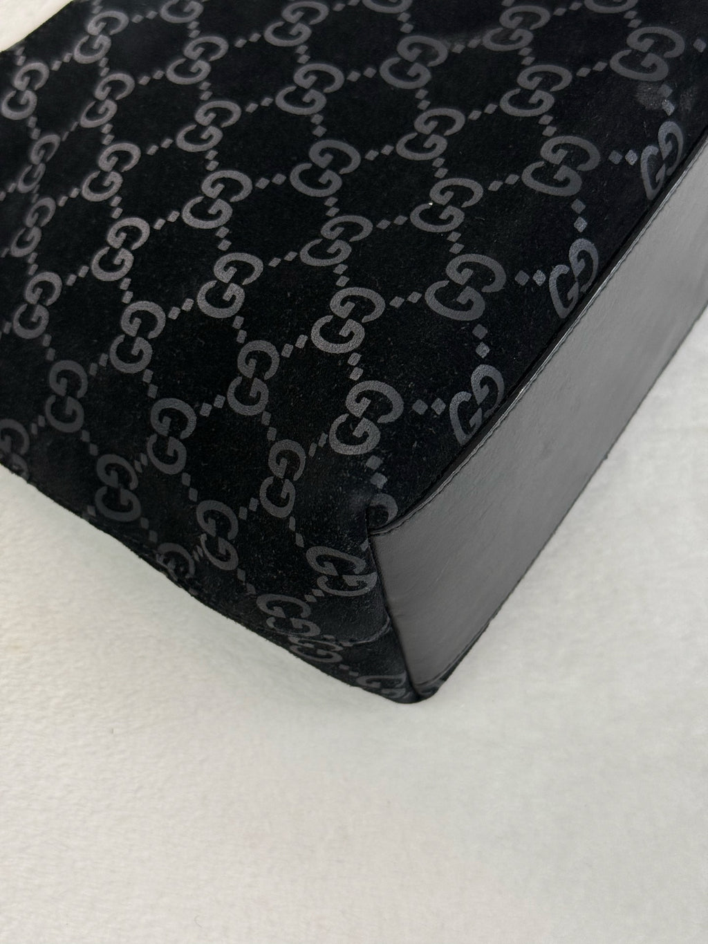 GUCCI Suede Shoulder Hobo Bag