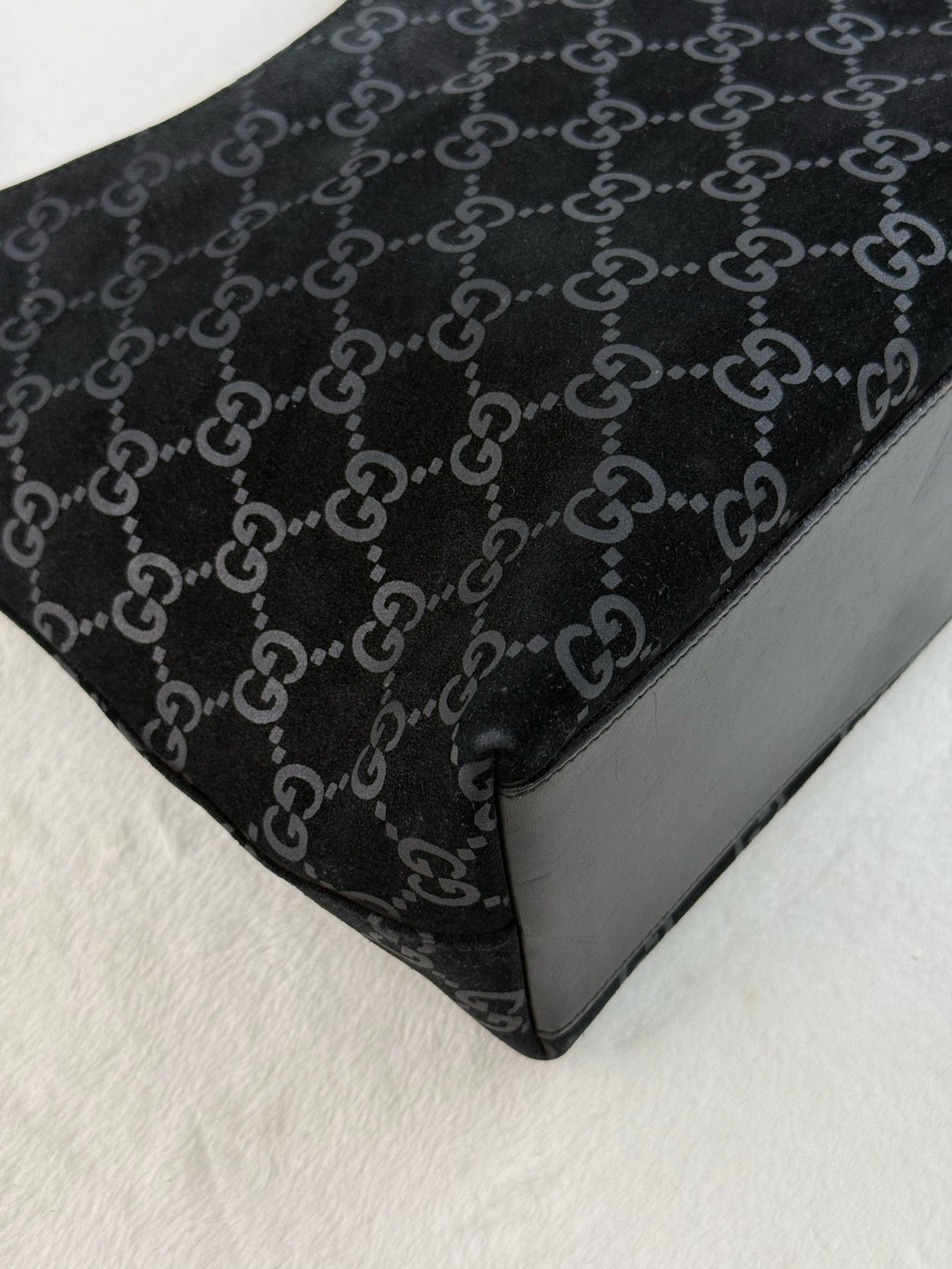 GUCCI Suede Shoulder Hobo Bag