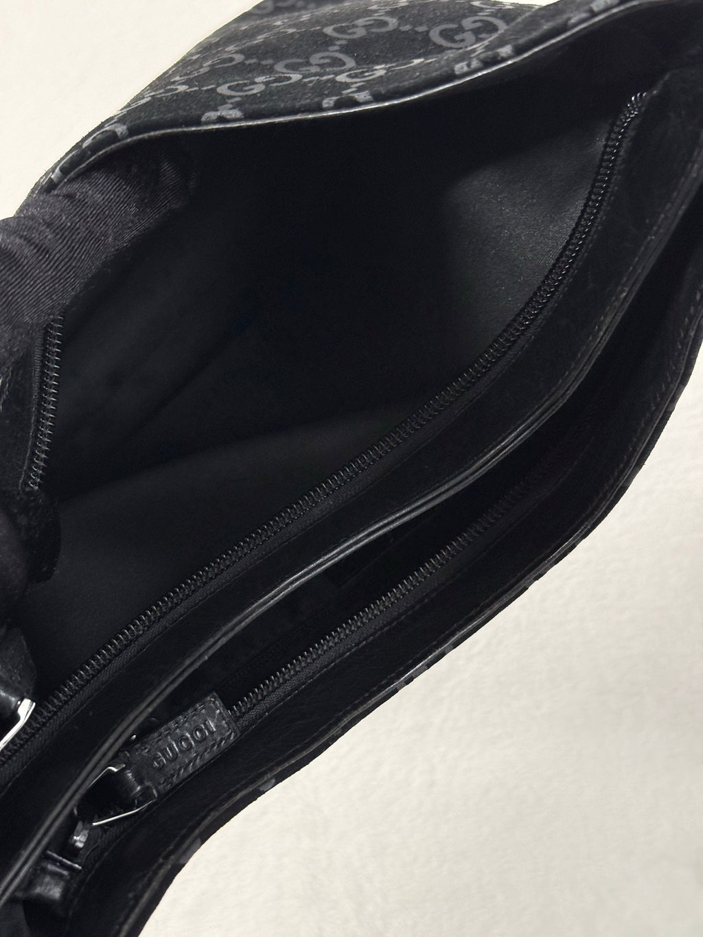 GUCCI Suede Shoulder Hobo Bag