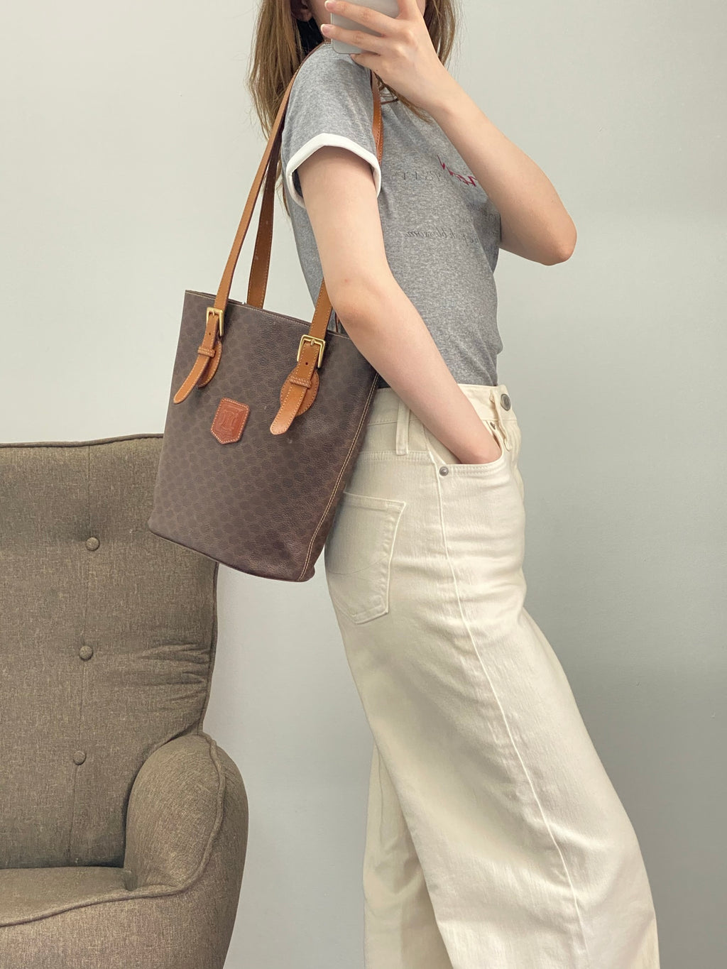 CELINE Macadam Tote Bag