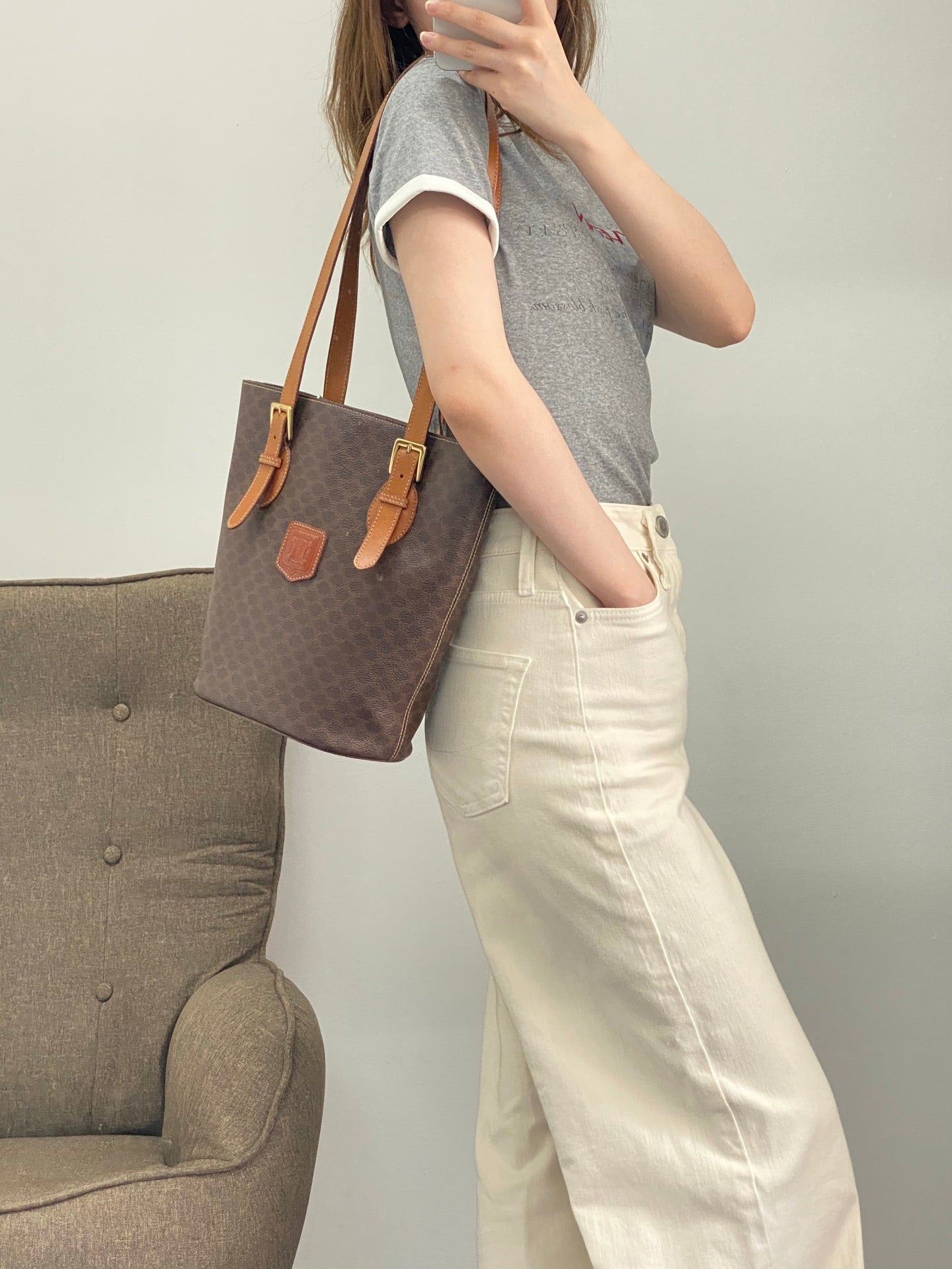 CELINE Macadam Tote Bag