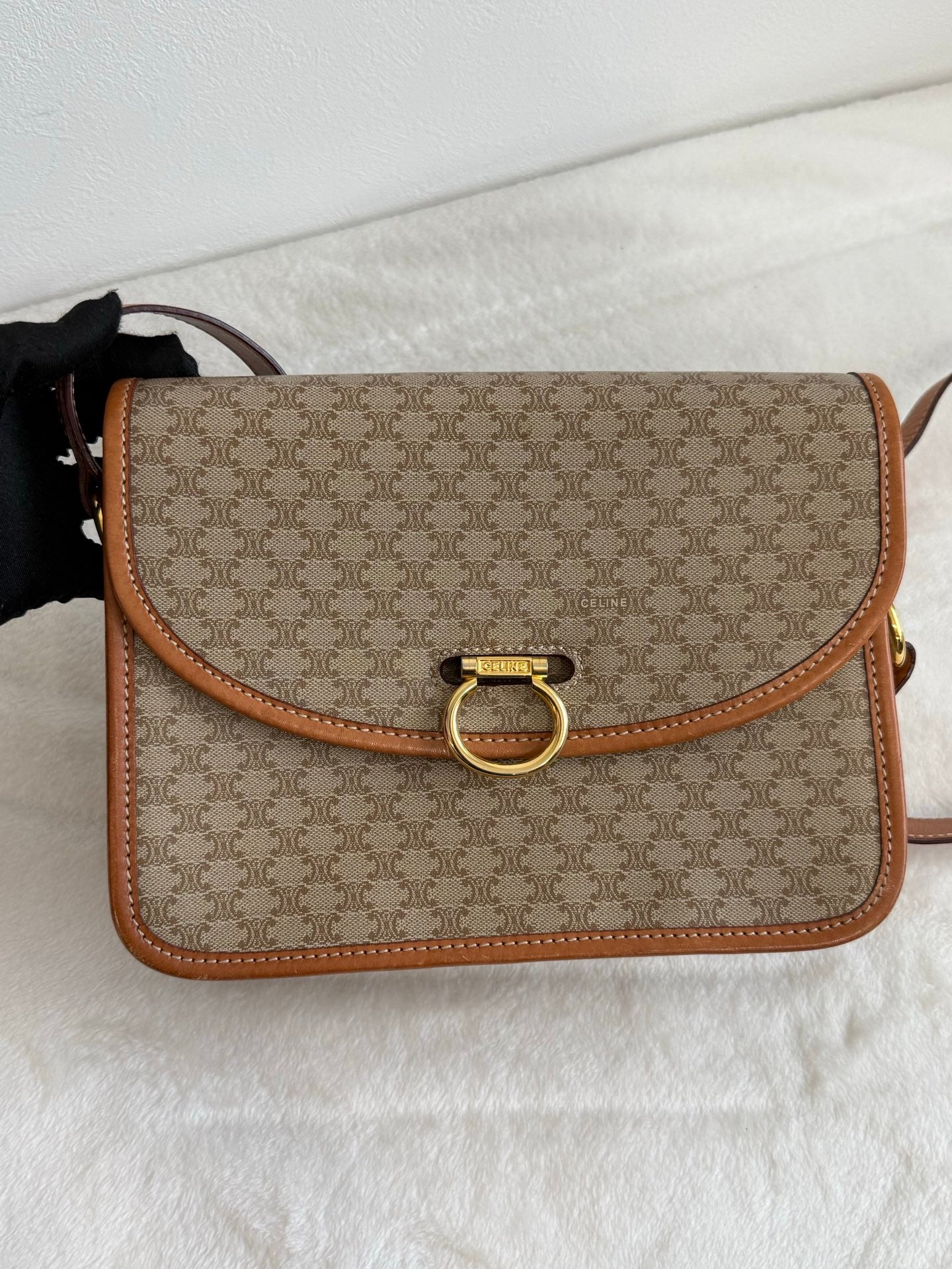 CELINE Macadam Flap Shoulder Bag