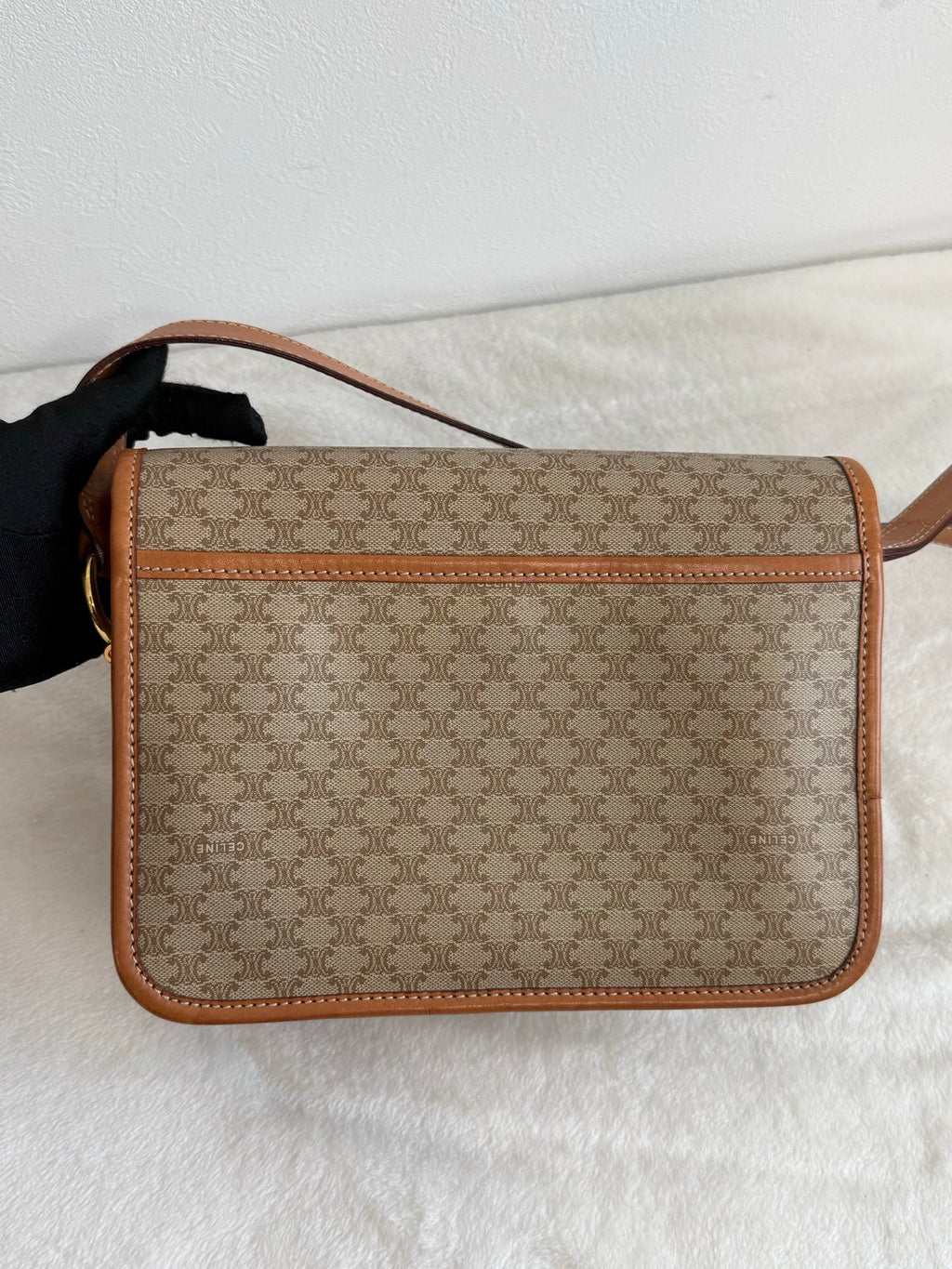 CELINE Macadam Flap Shoulder Bag