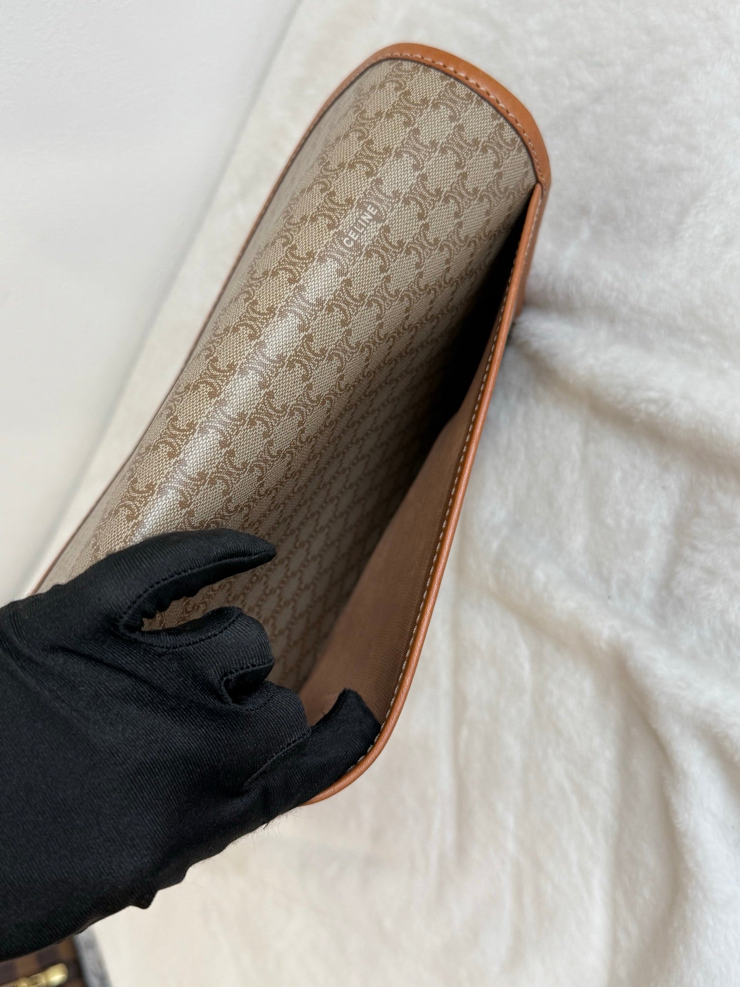 CELINE Macadam Flap Shoulder Bag