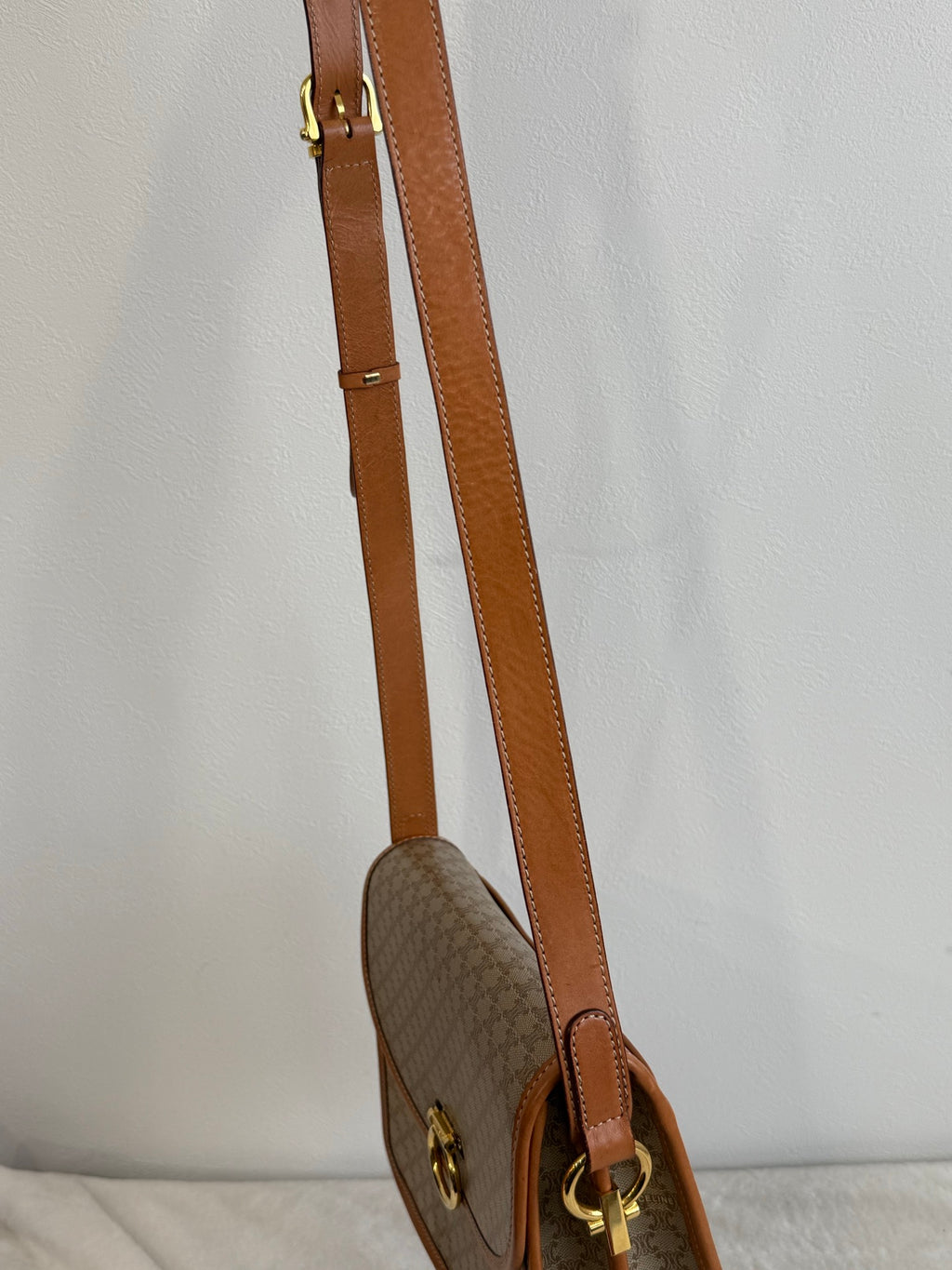 CELINE Macadam Flap Shoulder Bag
