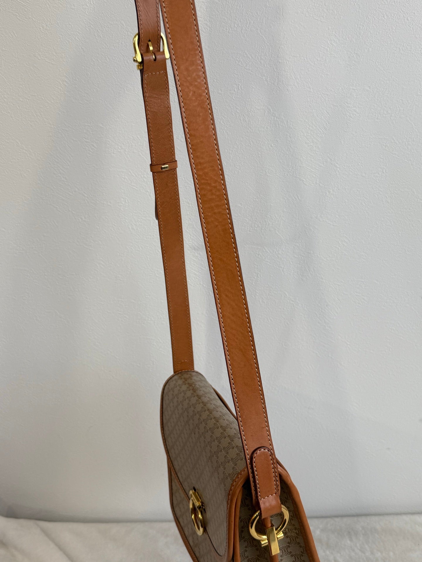 CELINE Macadam Flap Shoulder Bag