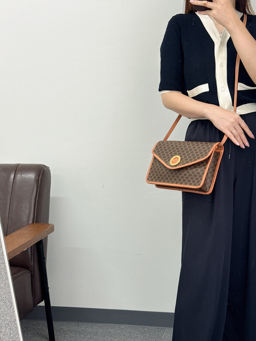 CELINE Macadam Shoulder Bag