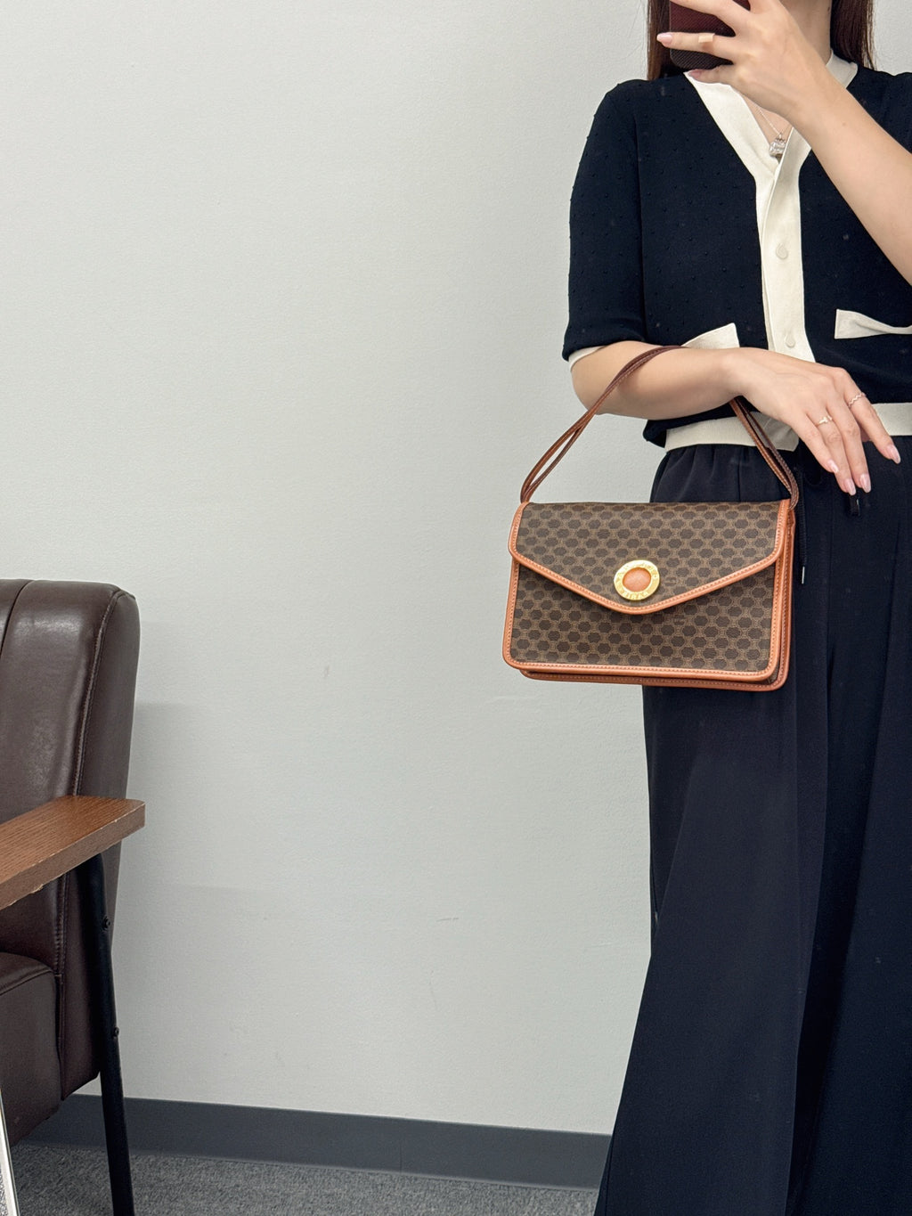 CELINE Macadam Shoulder Bag