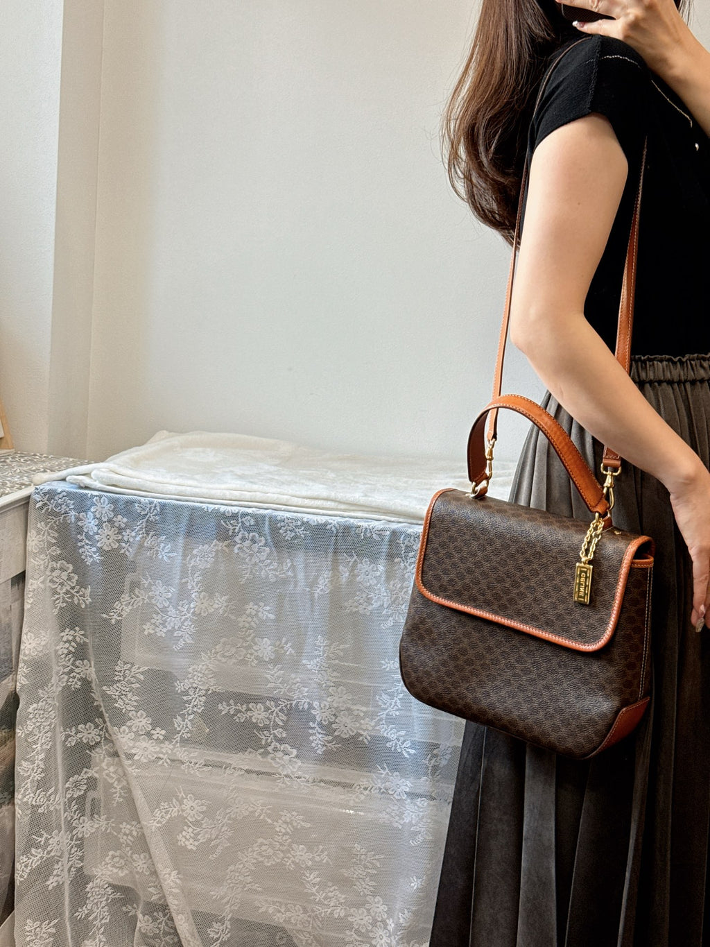 CELINE Macadam 2way Shoulder bag