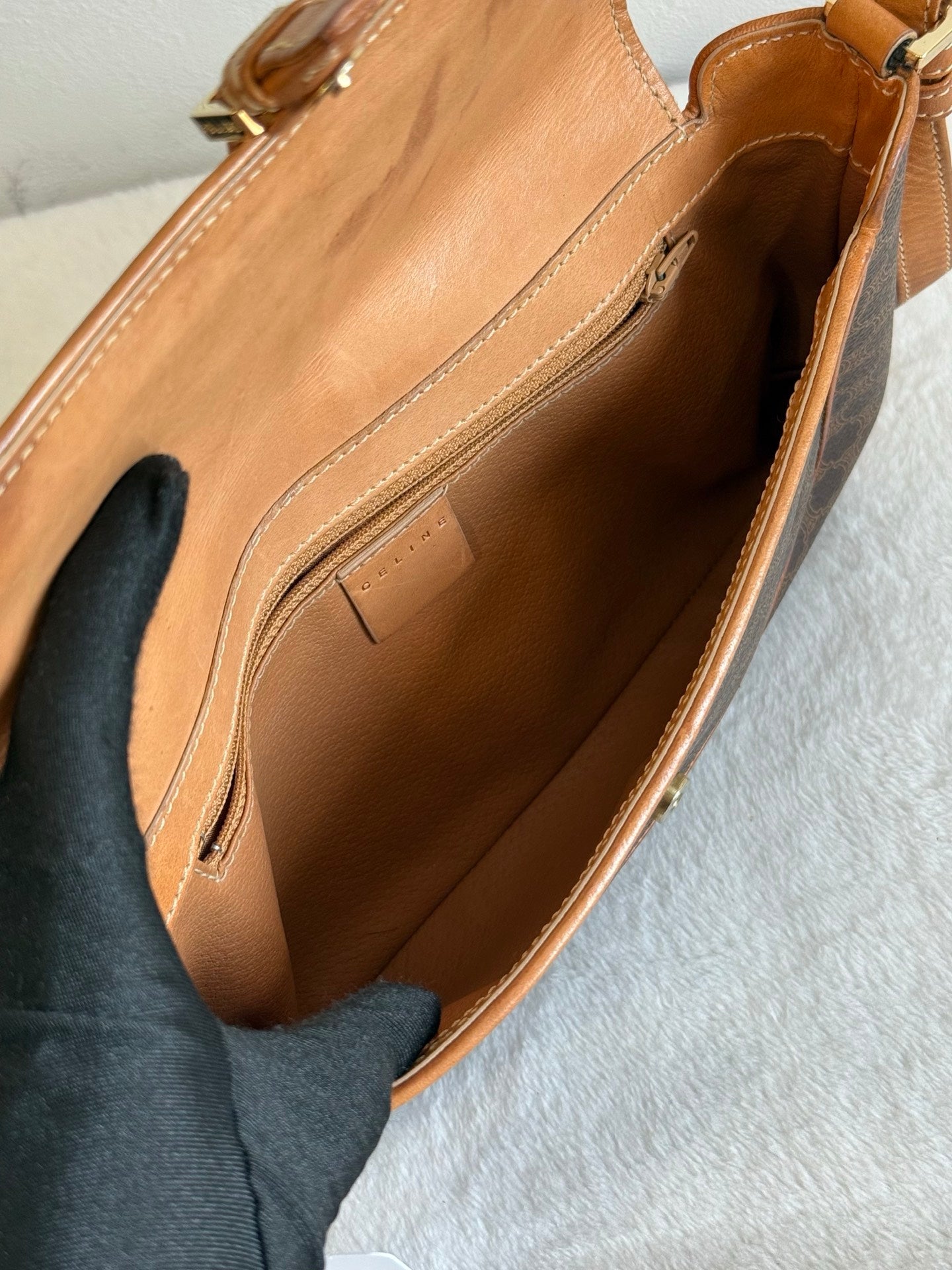 CELINE Macadam Flap Shoulder Bag