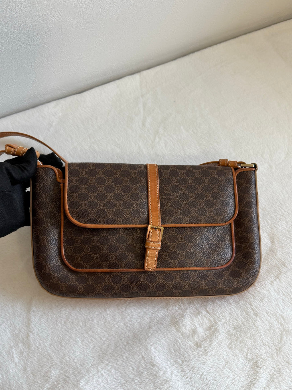 CELINE Macadam Flap Shoulder Bag