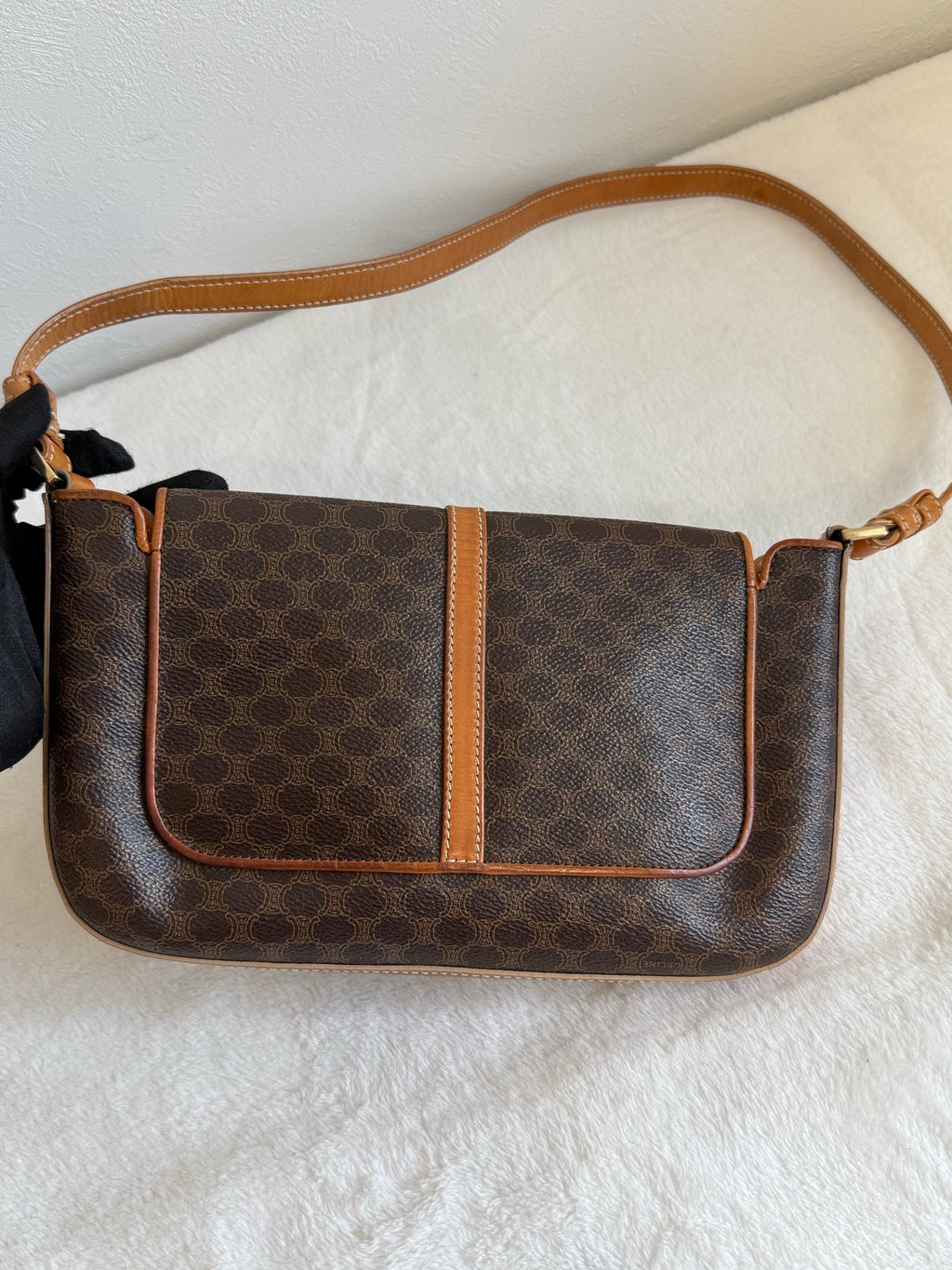 CELINE Macadam Flap Shoulder Bag