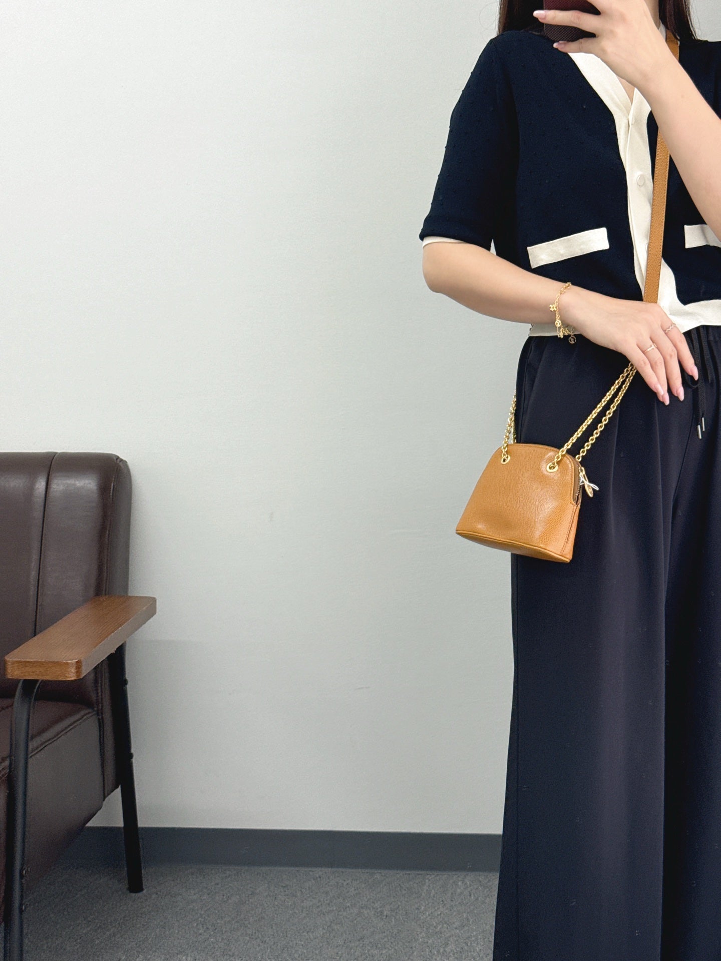 CELINE Leather Crossbody Bag