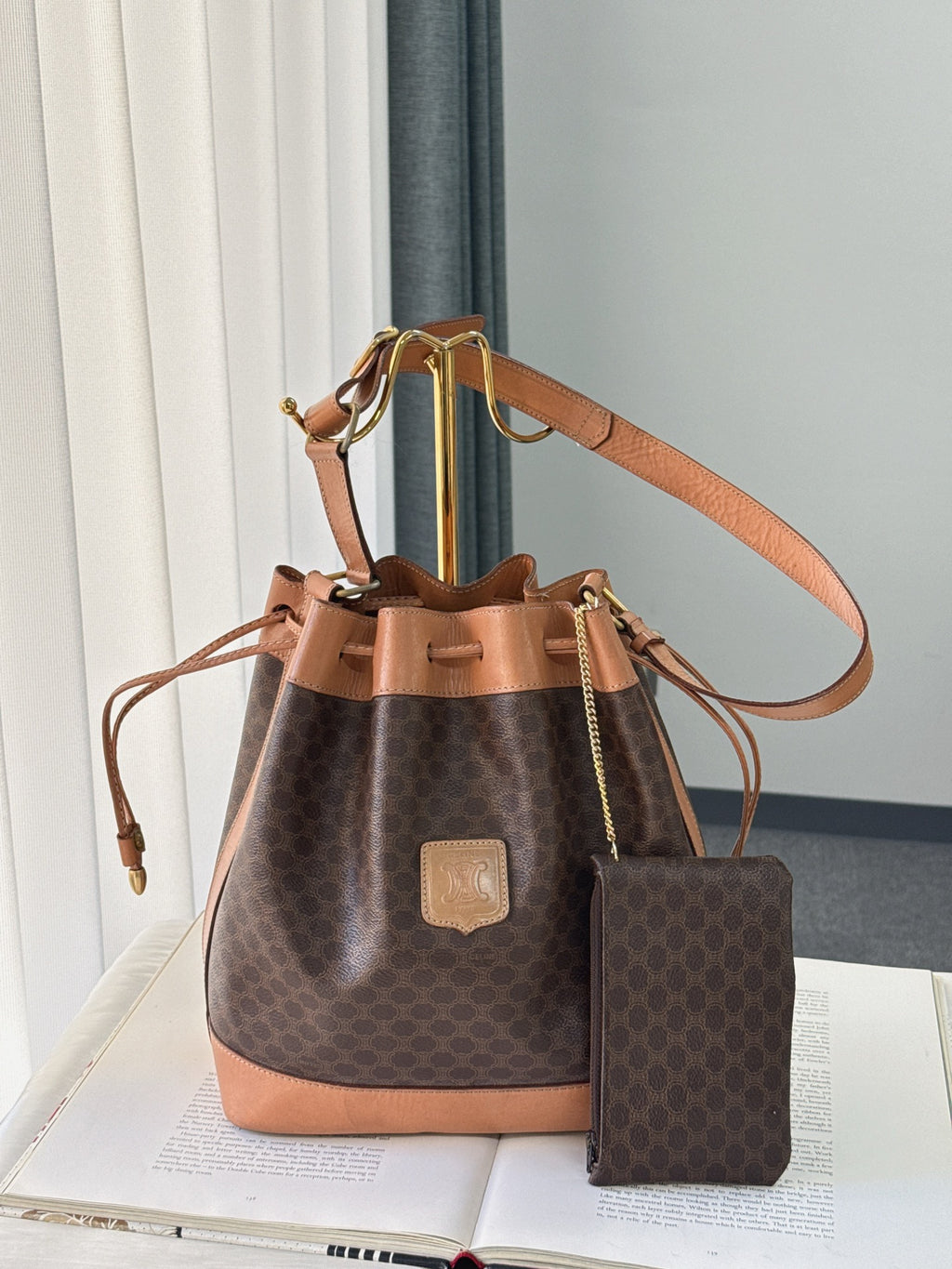 CELINE Macadam Drawstring Bucket Bag