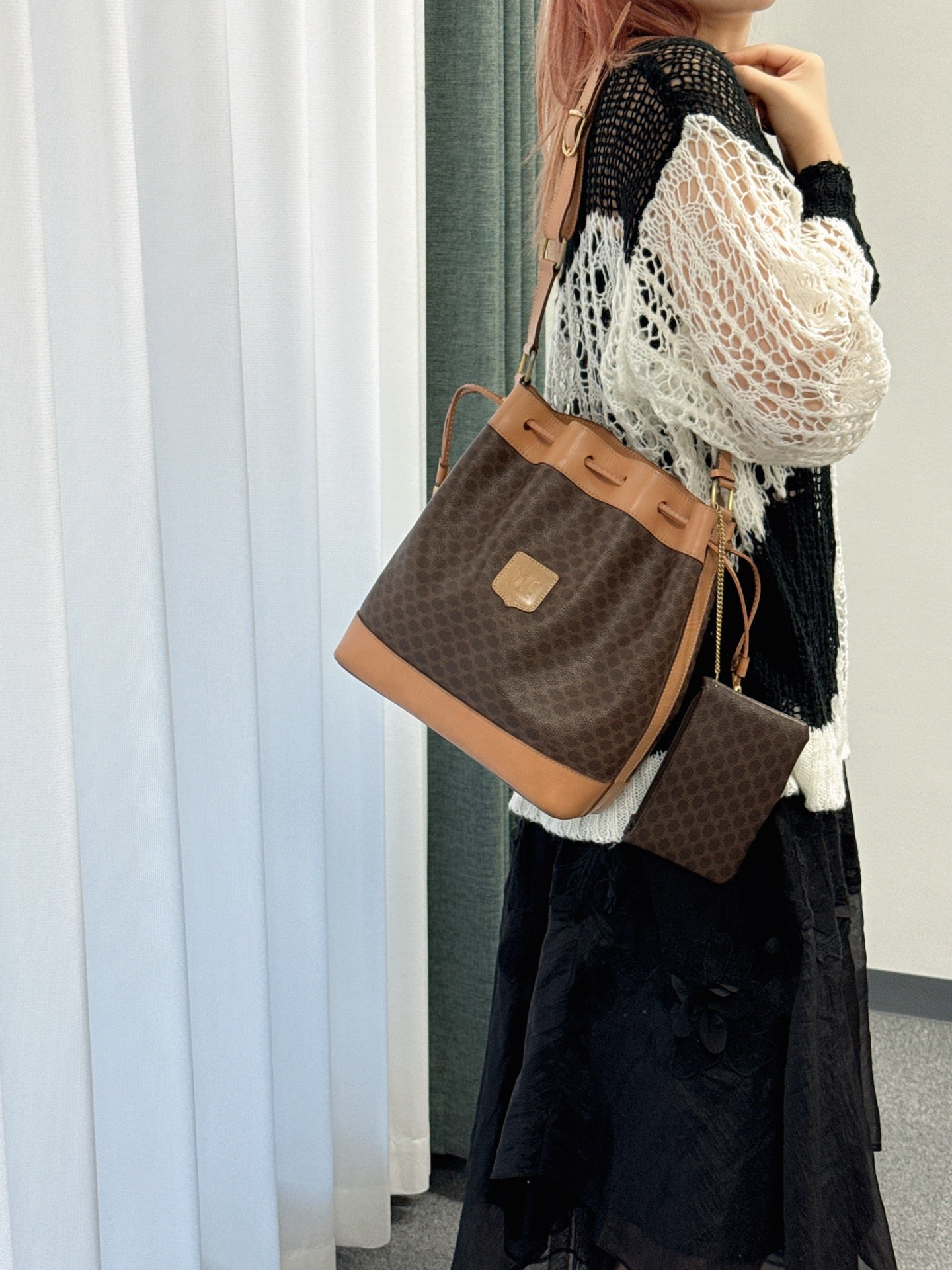 CELINE Macadam Drawstring Bucket Bag