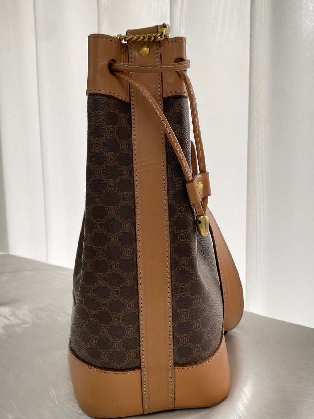 CELINE Macadam Drawstring Bucket Bag