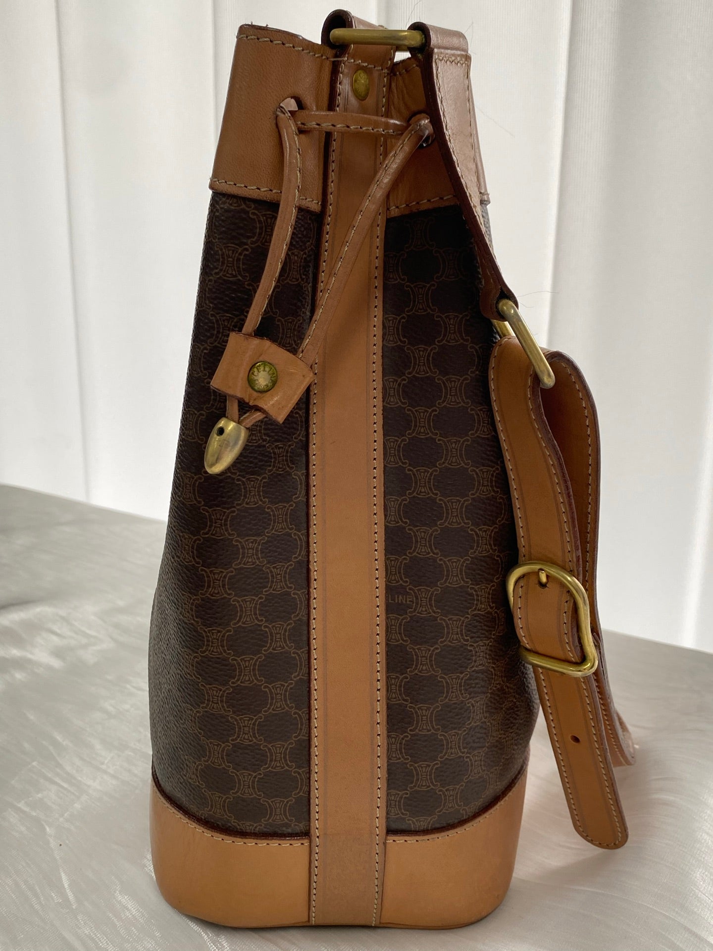 CELINE Macadam Drawstring Bucket Bag