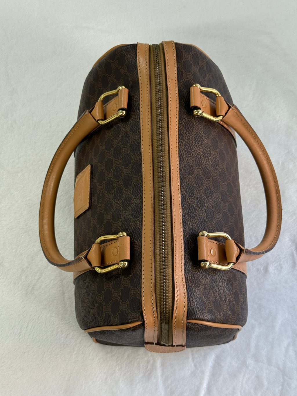 CELINE Macadam Boston Handbag